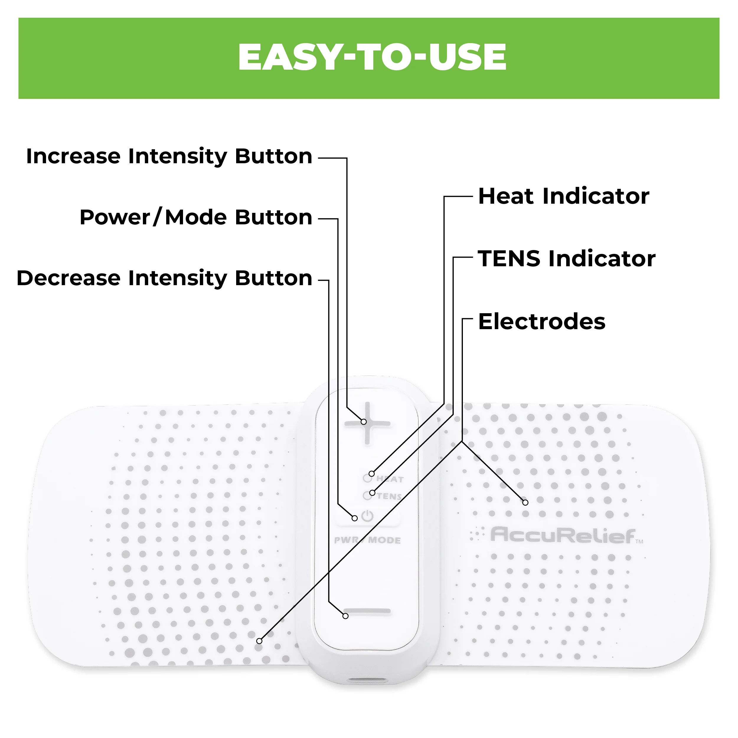 AccuRelief Period Pain TENS Unit with Heat - Image 7
