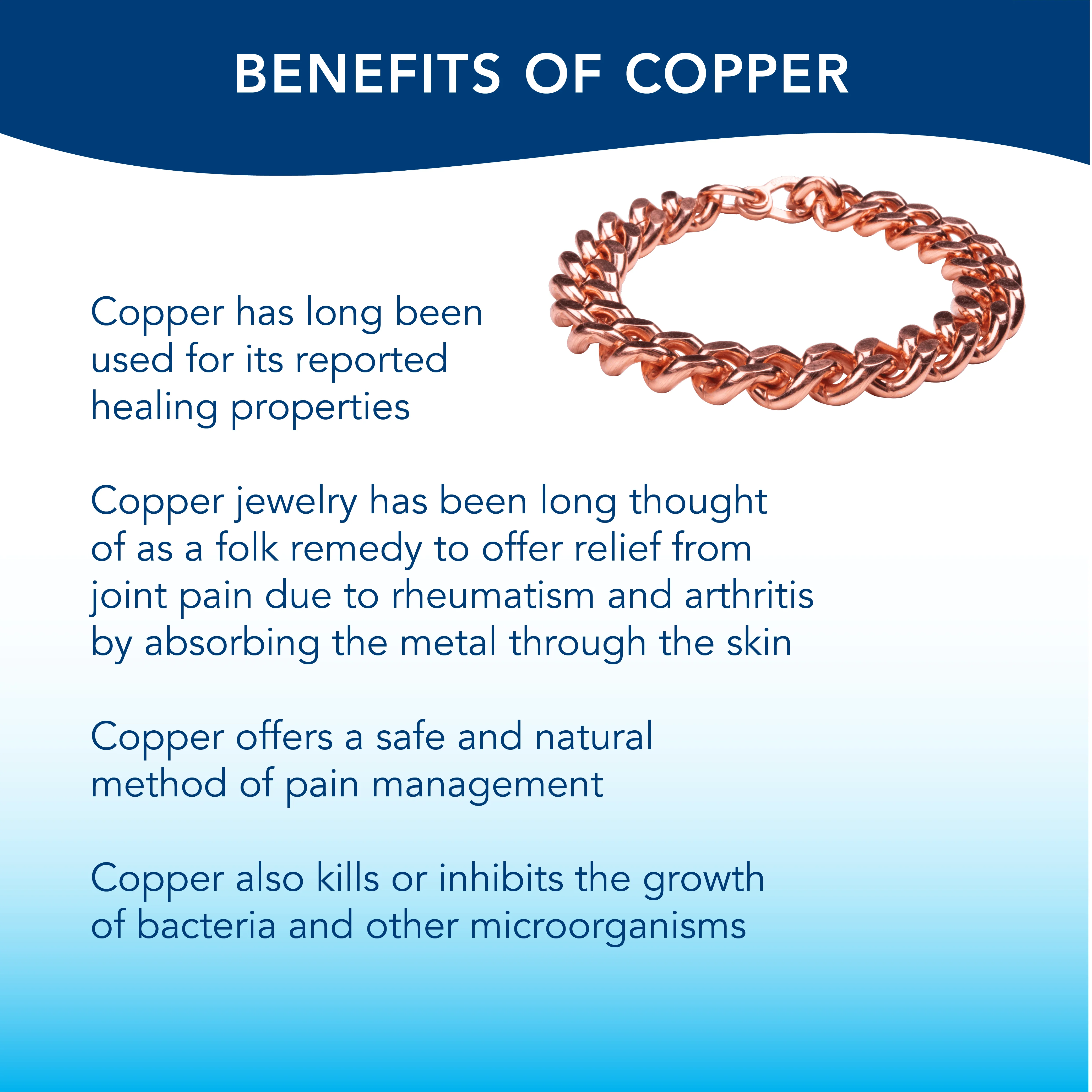 Apex Copper Bracelet, Wide Link - Image 3