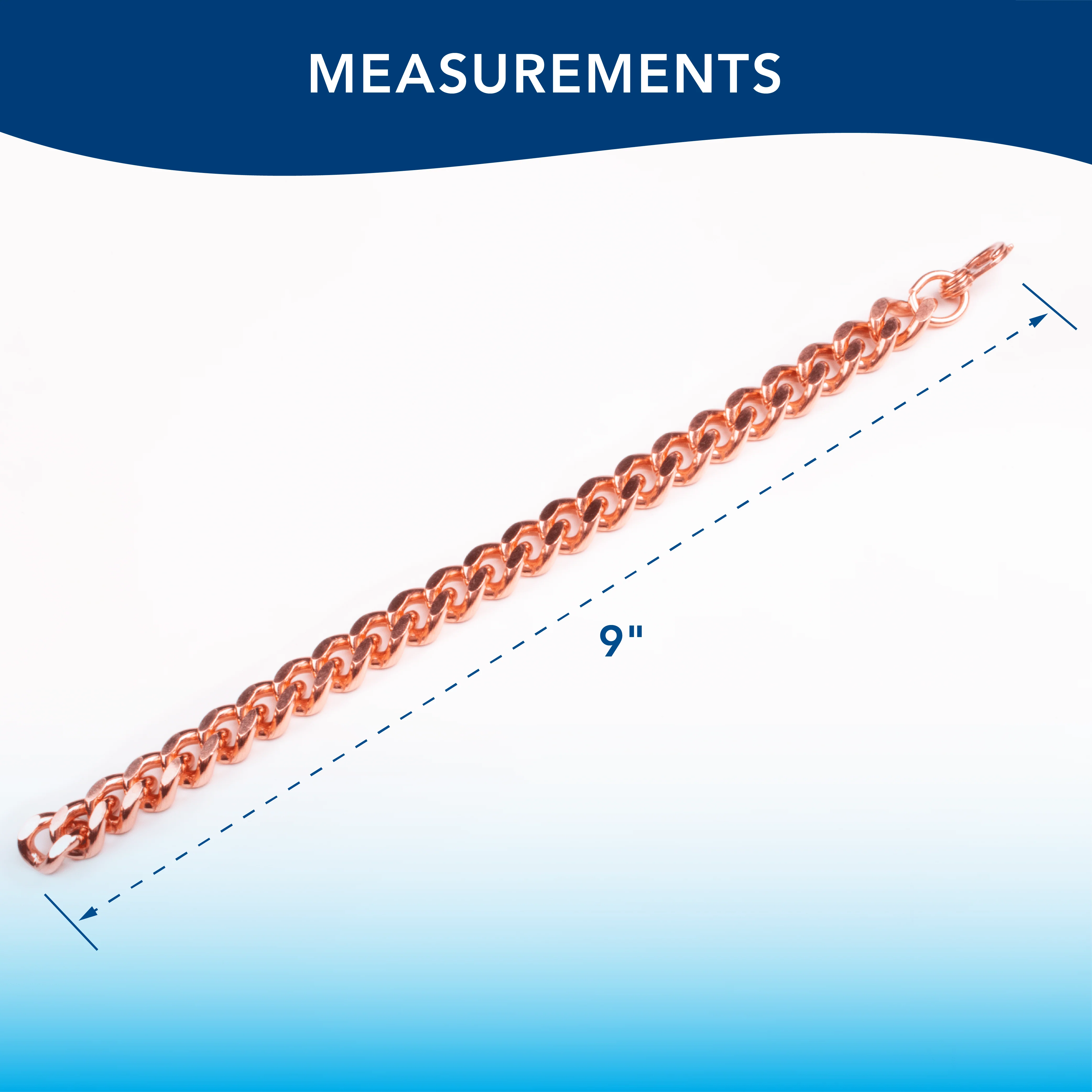 Apex Copper Bracelet, Wide Link - Image 6