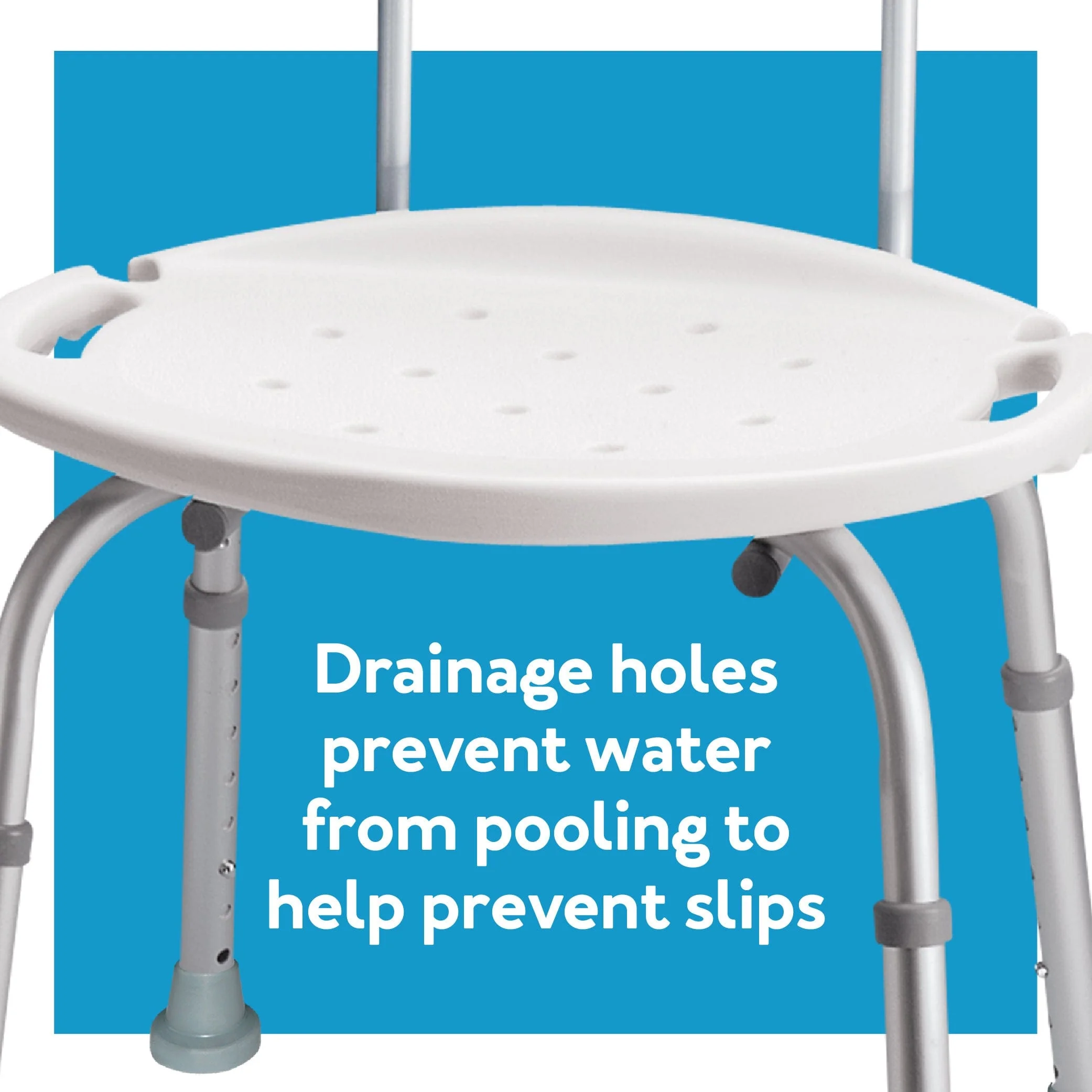 Carex Adjustable Bath & Shower Seat with Back - Image 13