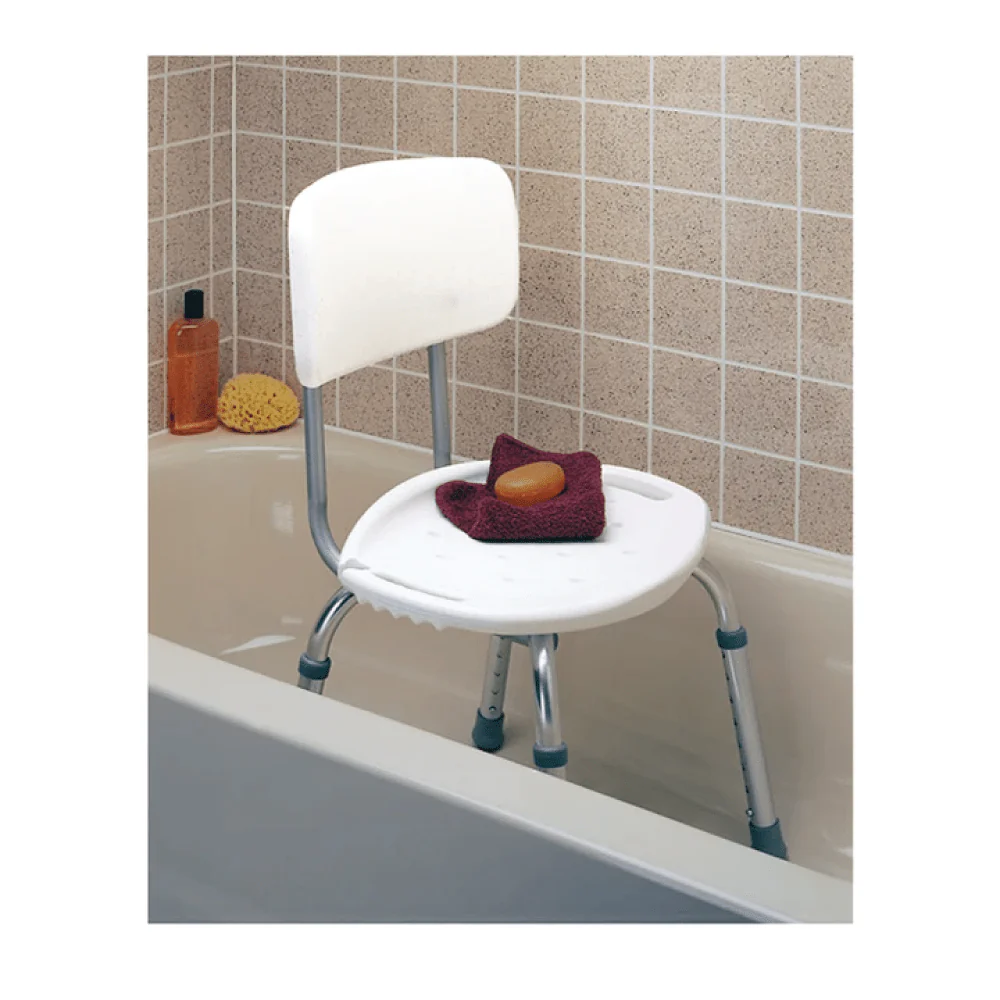 Carex Adjustable Bath & Shower Seat with Back - Image 9