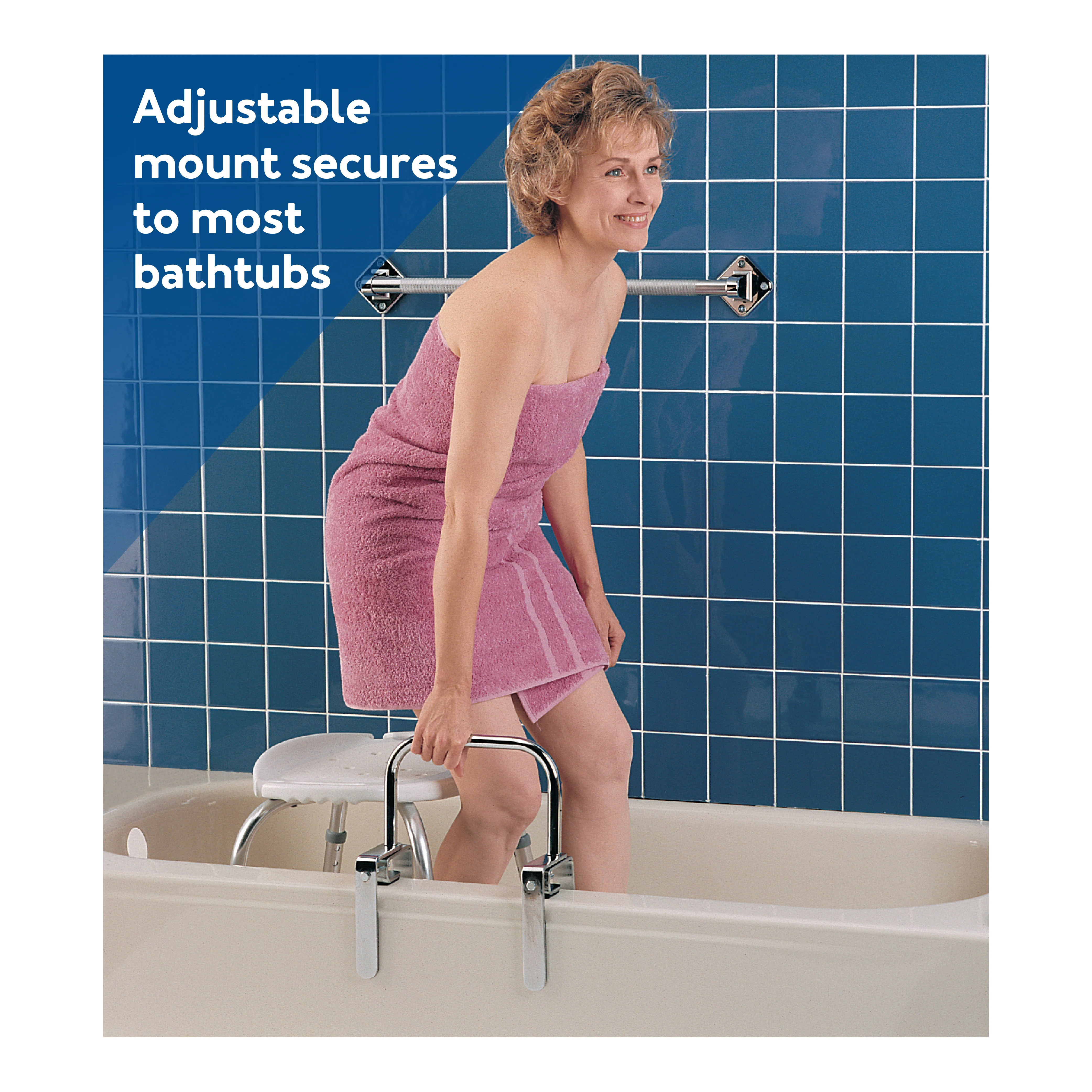 Carex Bathtub Rail With Chrome Finish - Image 2