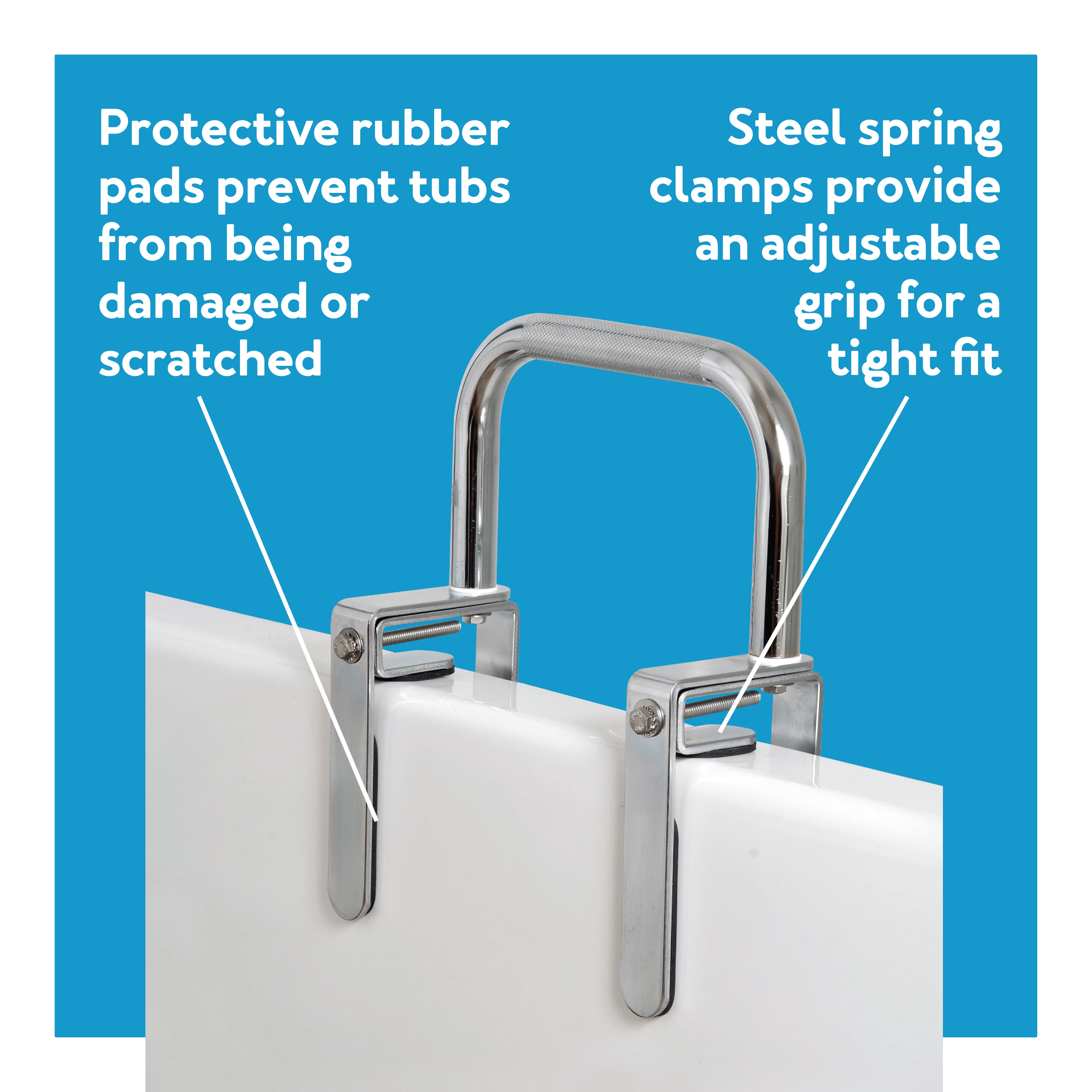 Carex Bathtub Rail With Chrome Finish - Image 6