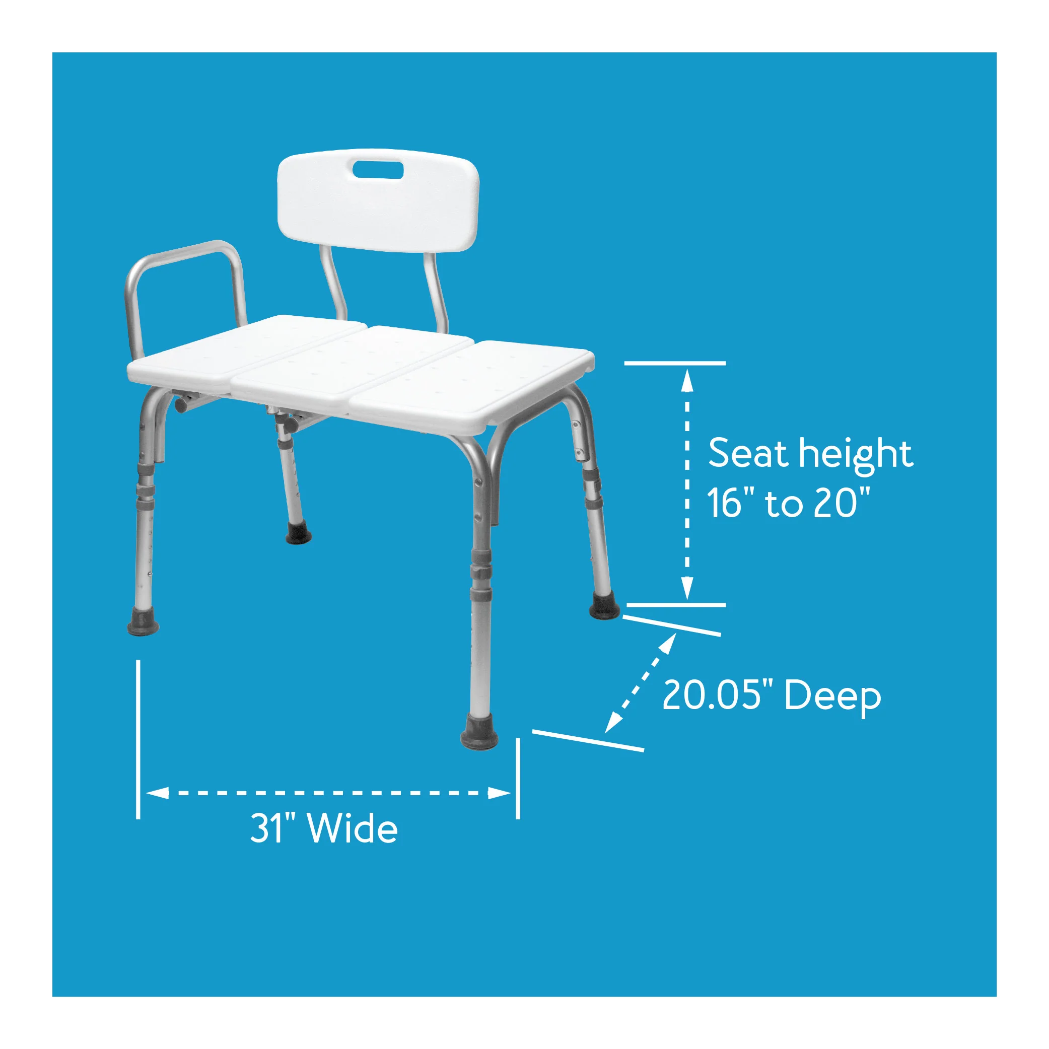 Carex Bathtub Transfer Bench - Image 12