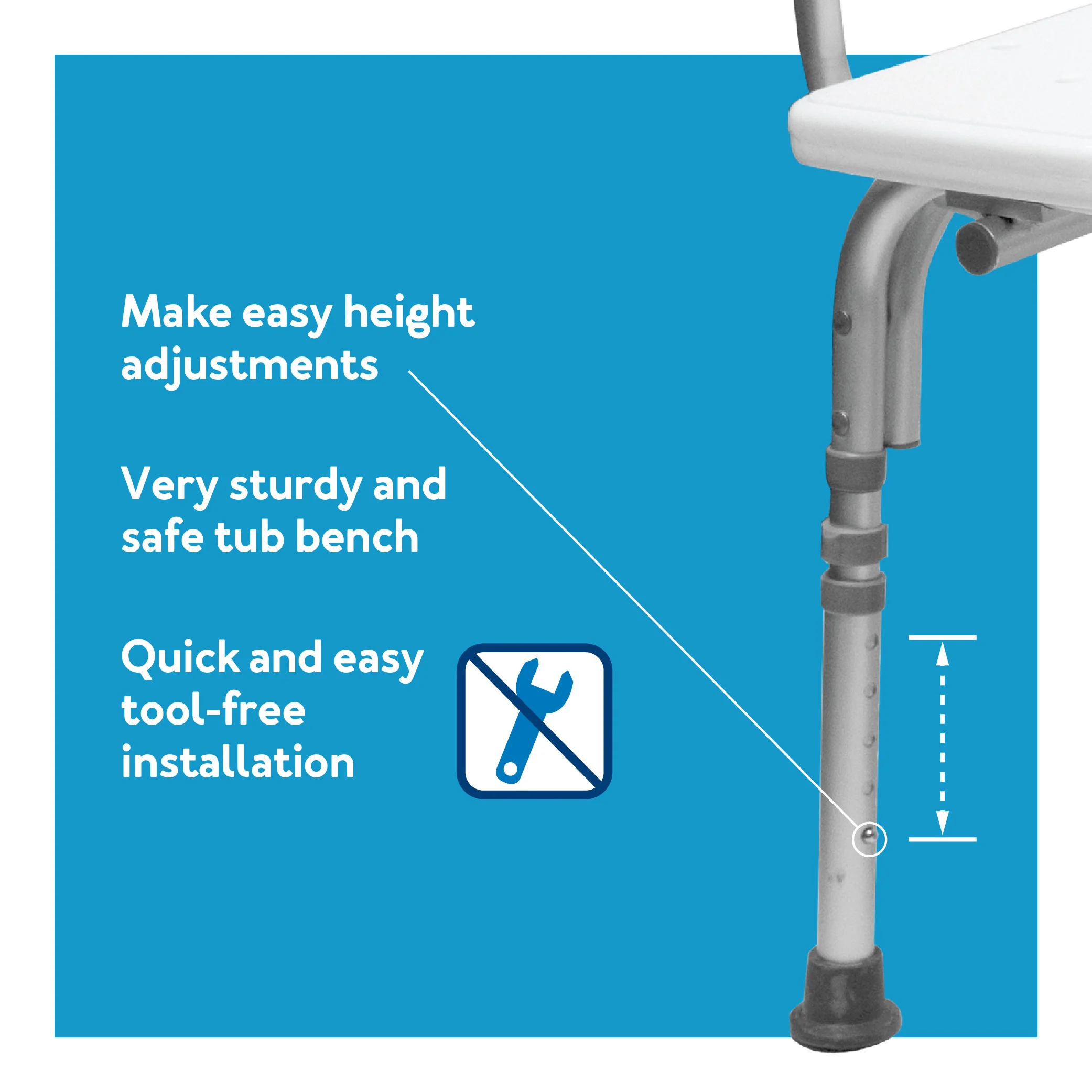 Carex Bathtub Transfer Bench - Image 8