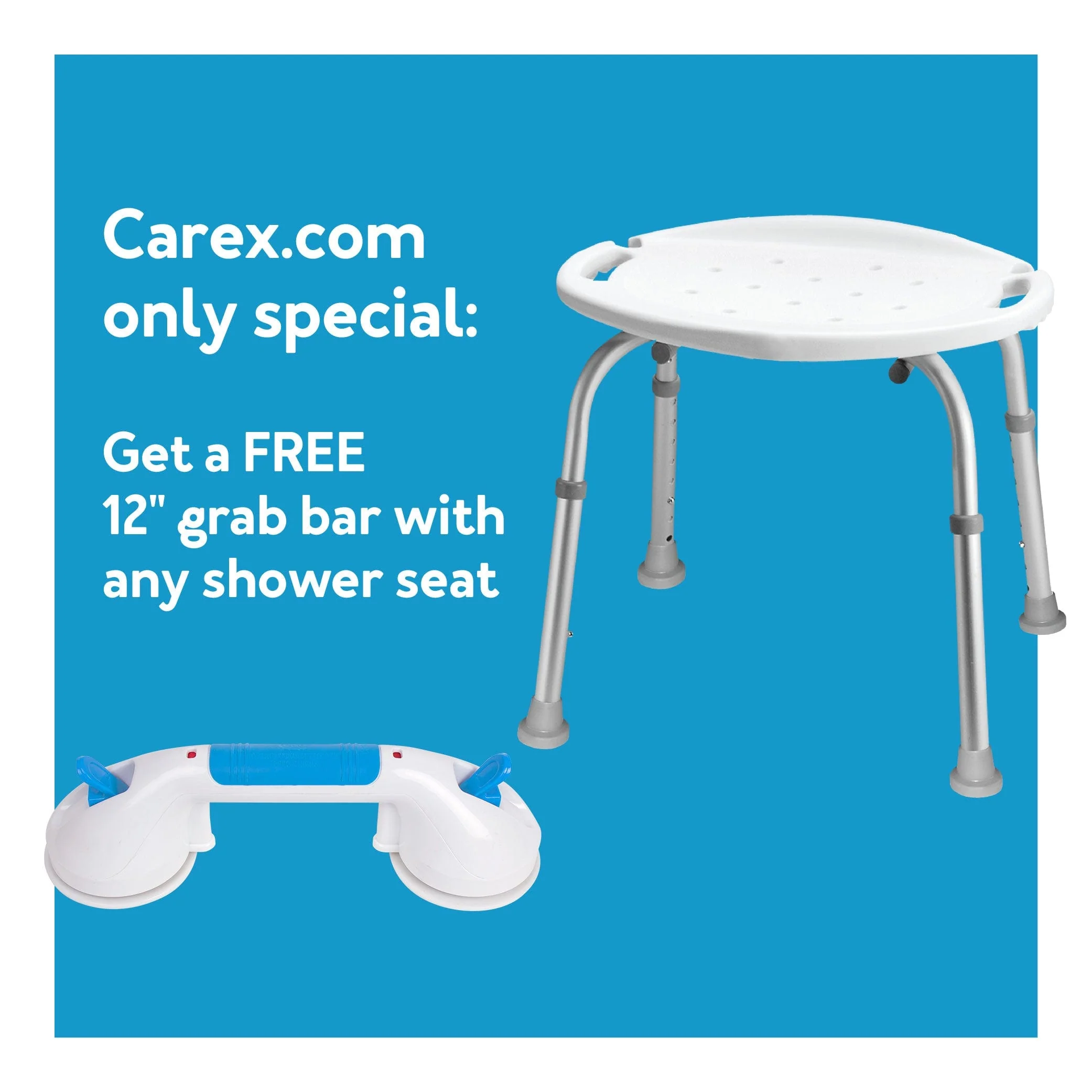 Carex Classics Bath & Shower Seat - Image 10