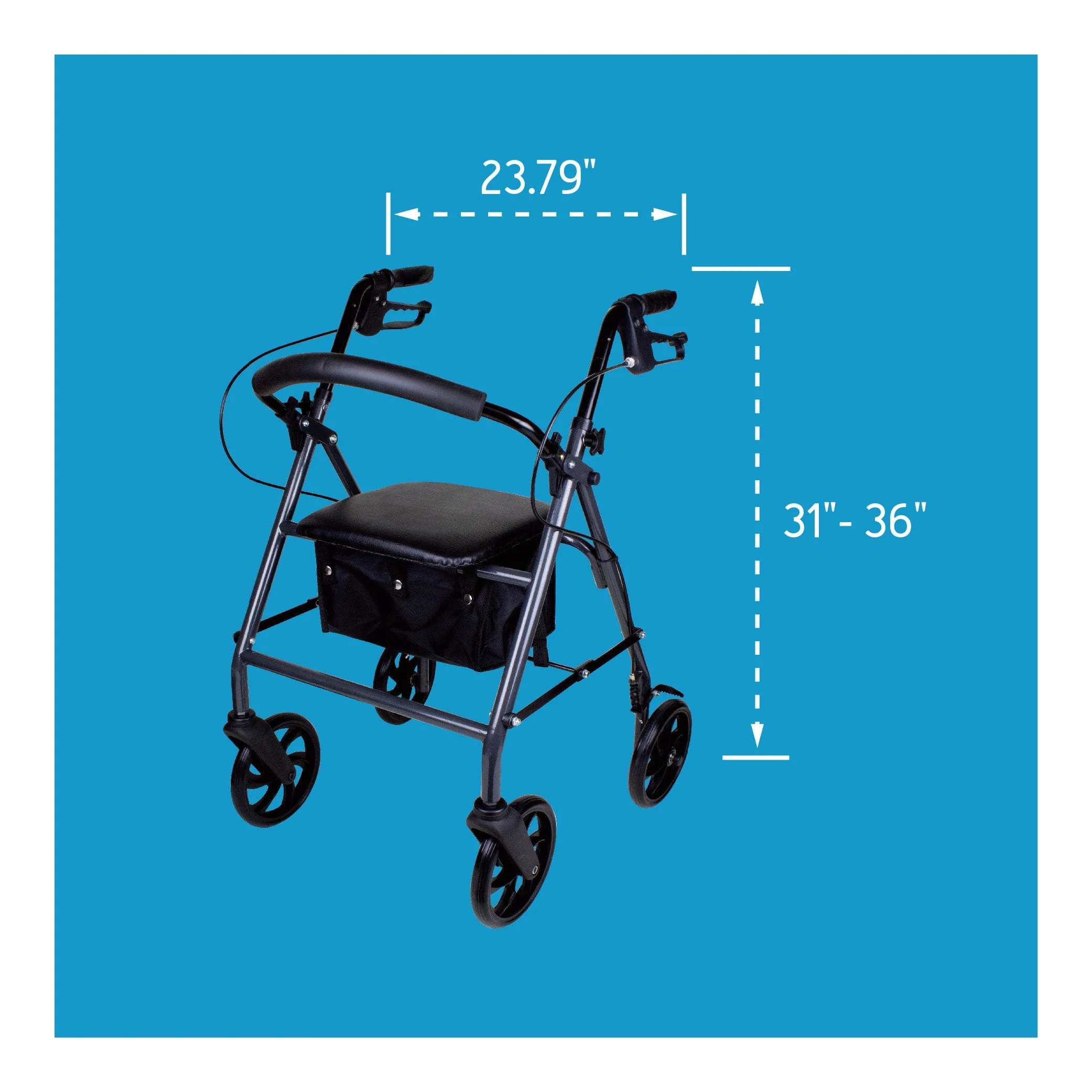 Carex Classics Steel Rollator - Image 10