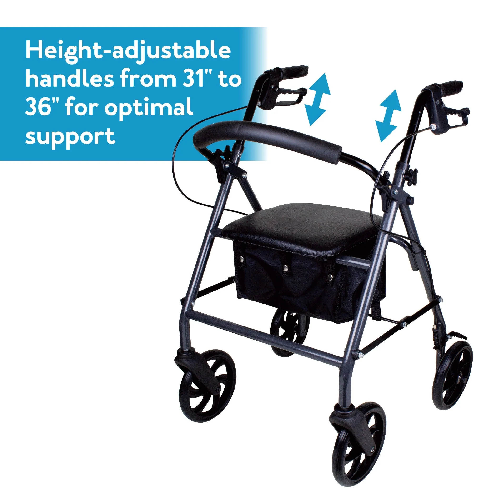 Carex Classics Steel Rollator - Image 4