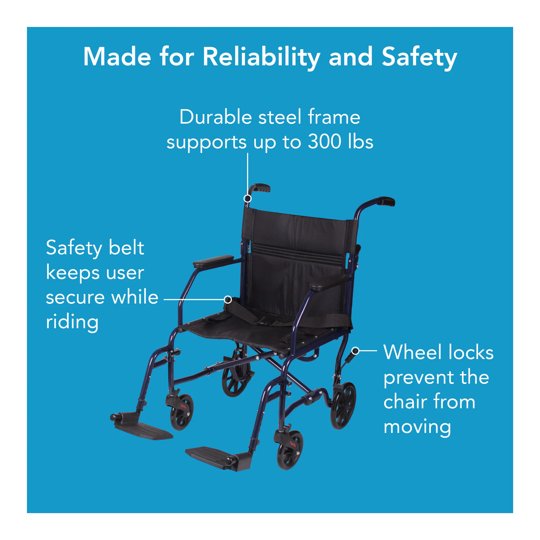 Carex Classics Transport Chair - Image 7