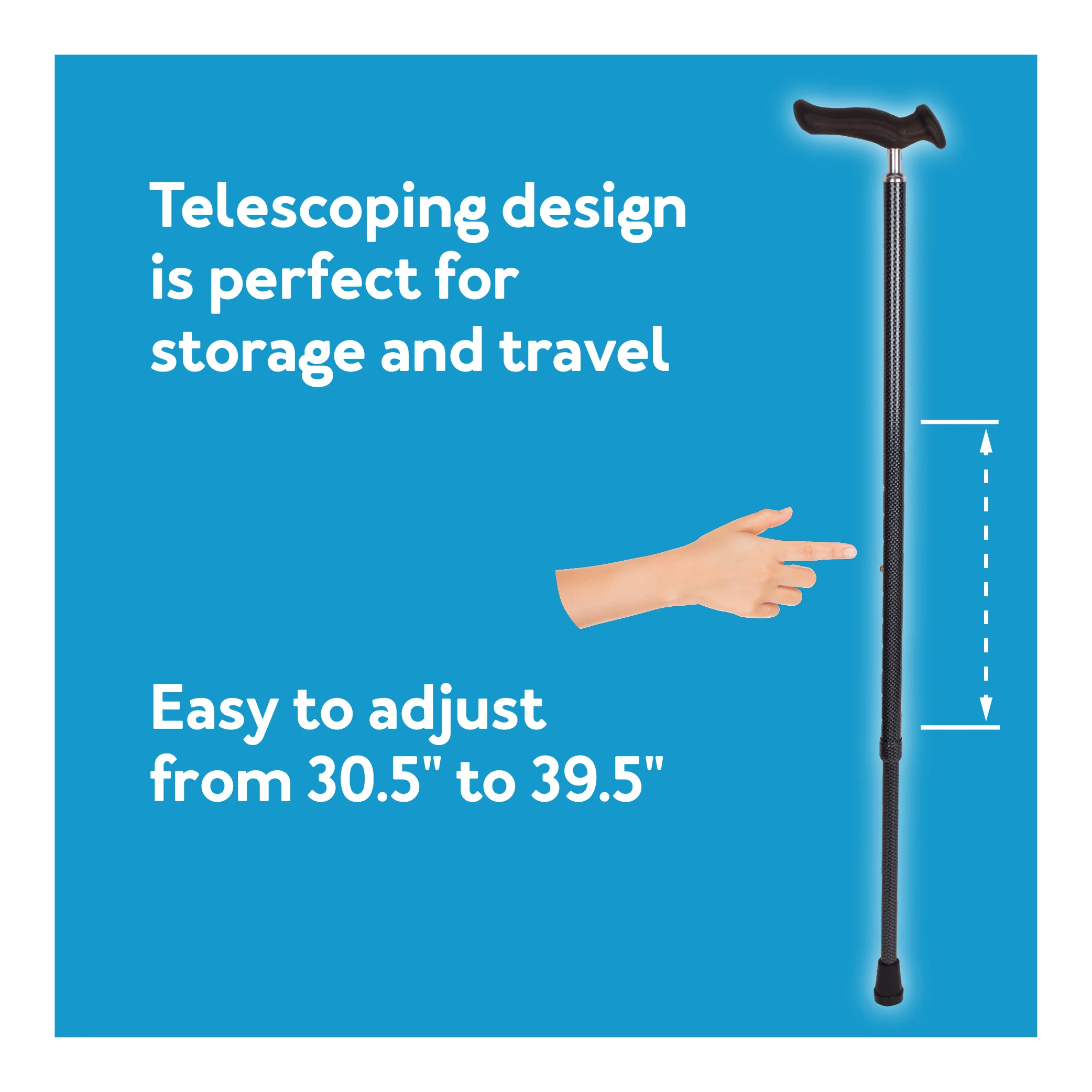 Carex Comfort Grip Walking Cane - Image 5