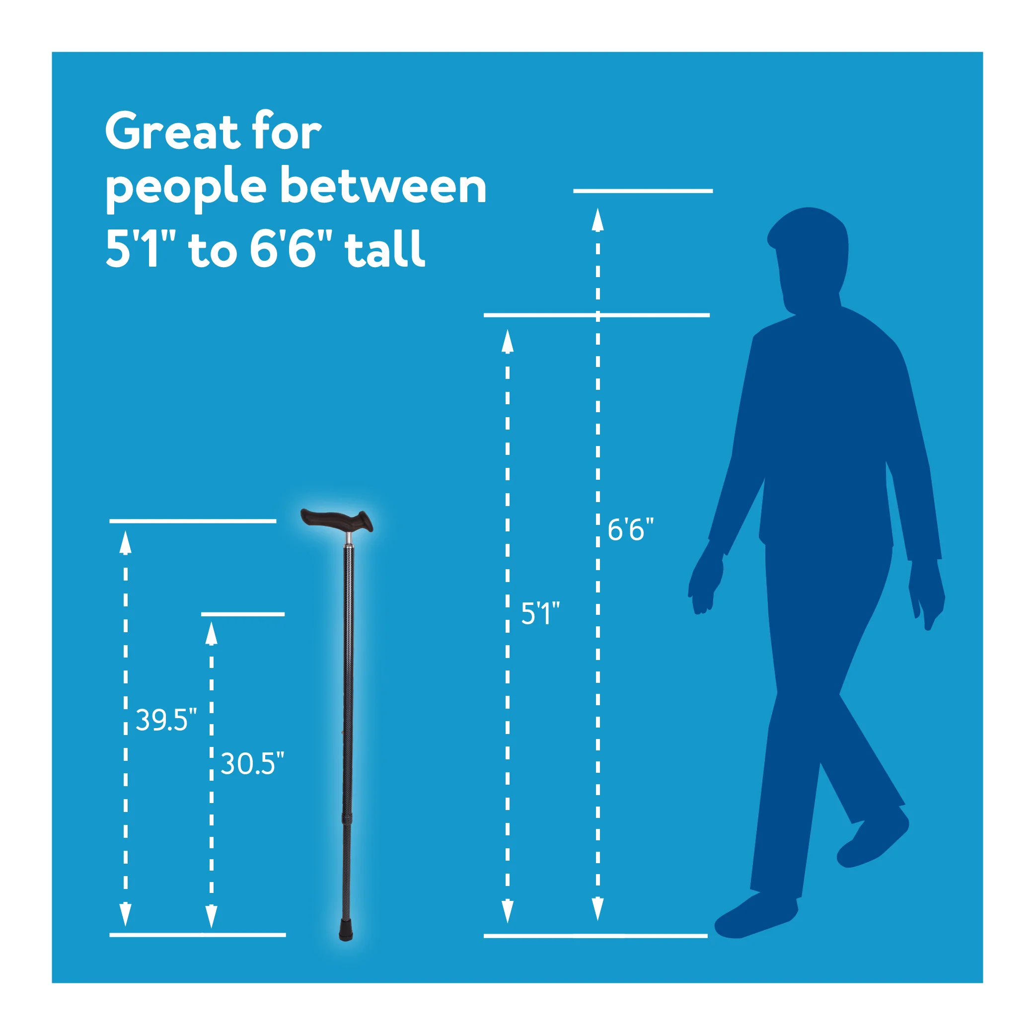 Carex Comfort Grip Walking Cane - Image 7
