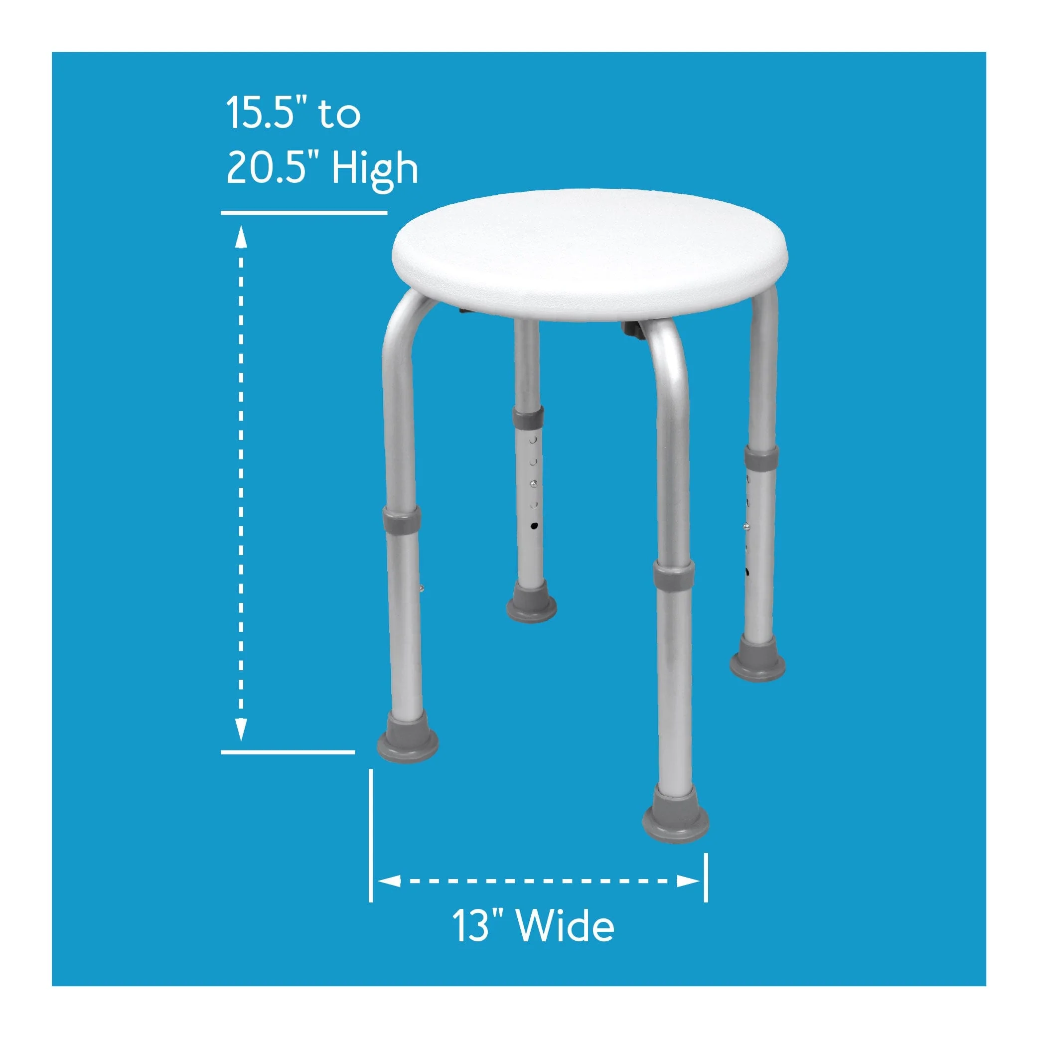 Carex Compact Round Shower Stool - Image 11