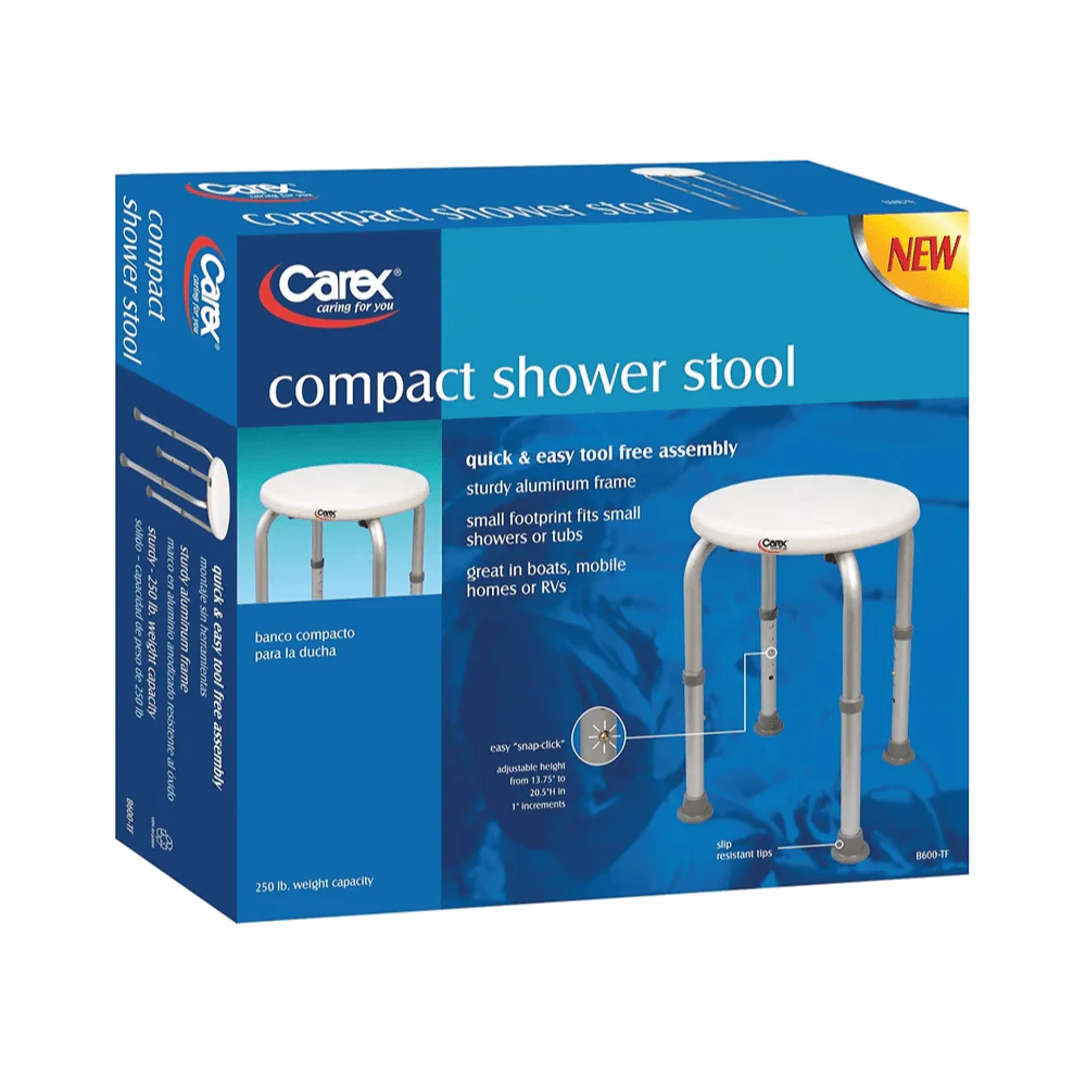 Carex Compact Round Shower Stool - Image 13