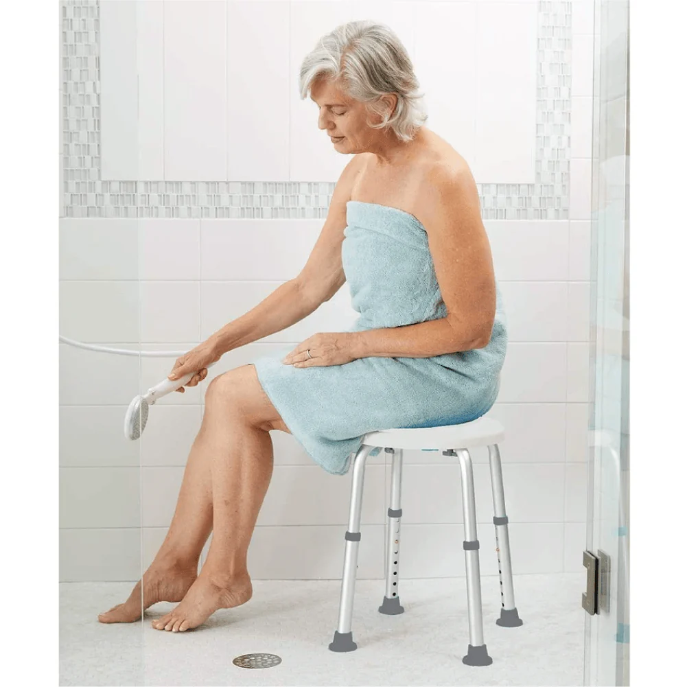 Carex Compact Round Shower Stool - Image 3