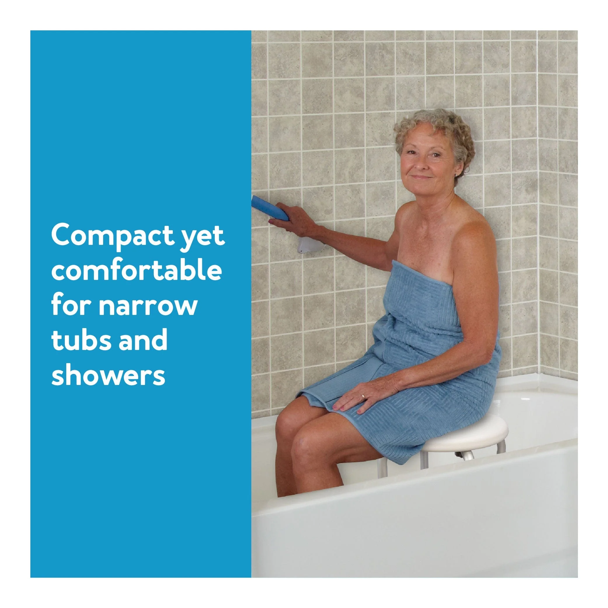 Carex Compact Round Shower Stool - Image 7