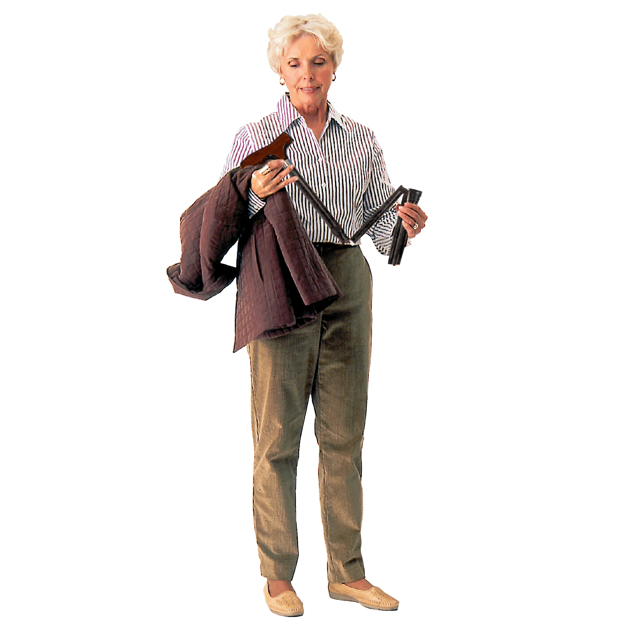 Carex Designer Folding Cane with Derby-Style Handle - Image 4