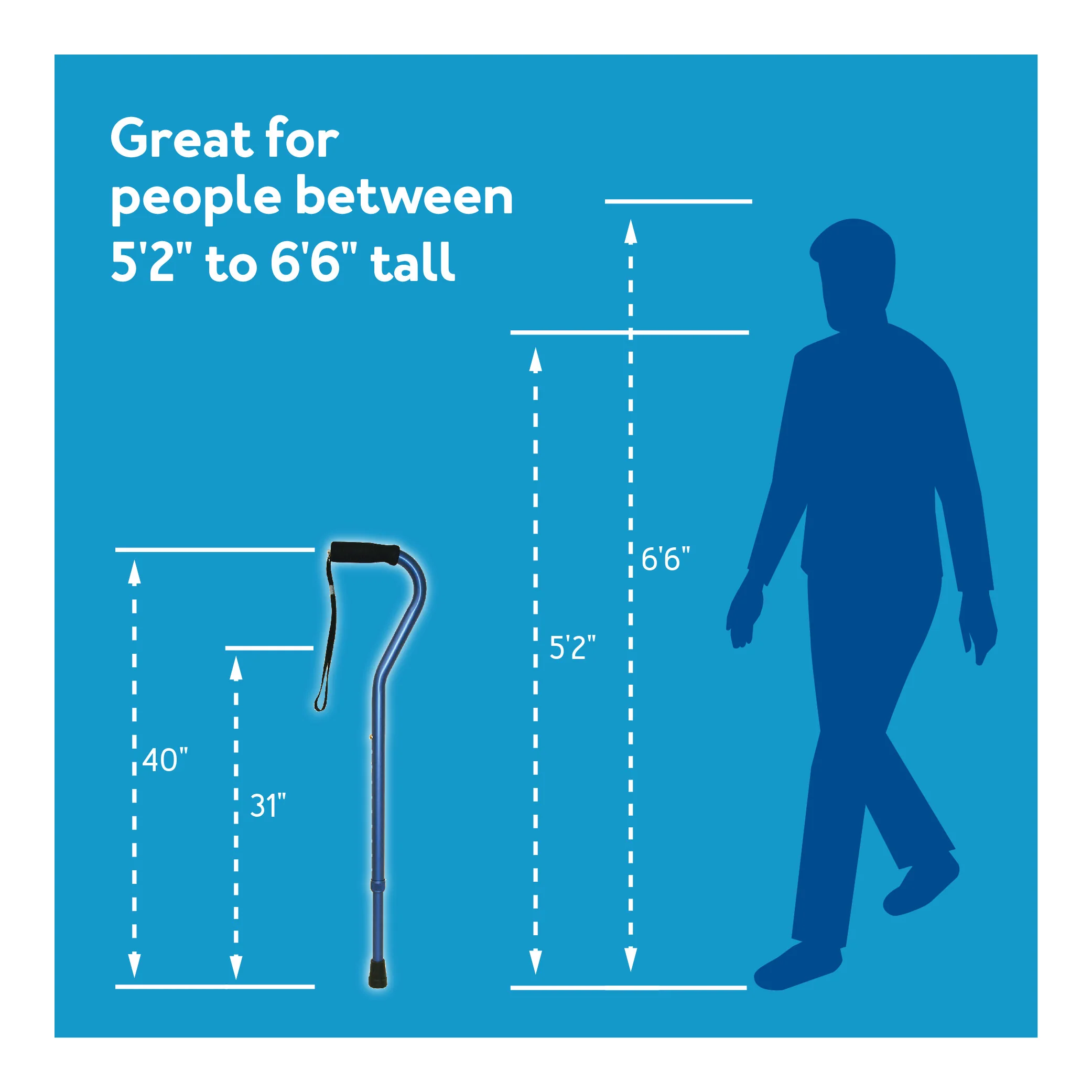 Carex Designer Offset Walking Cane - Image 10
