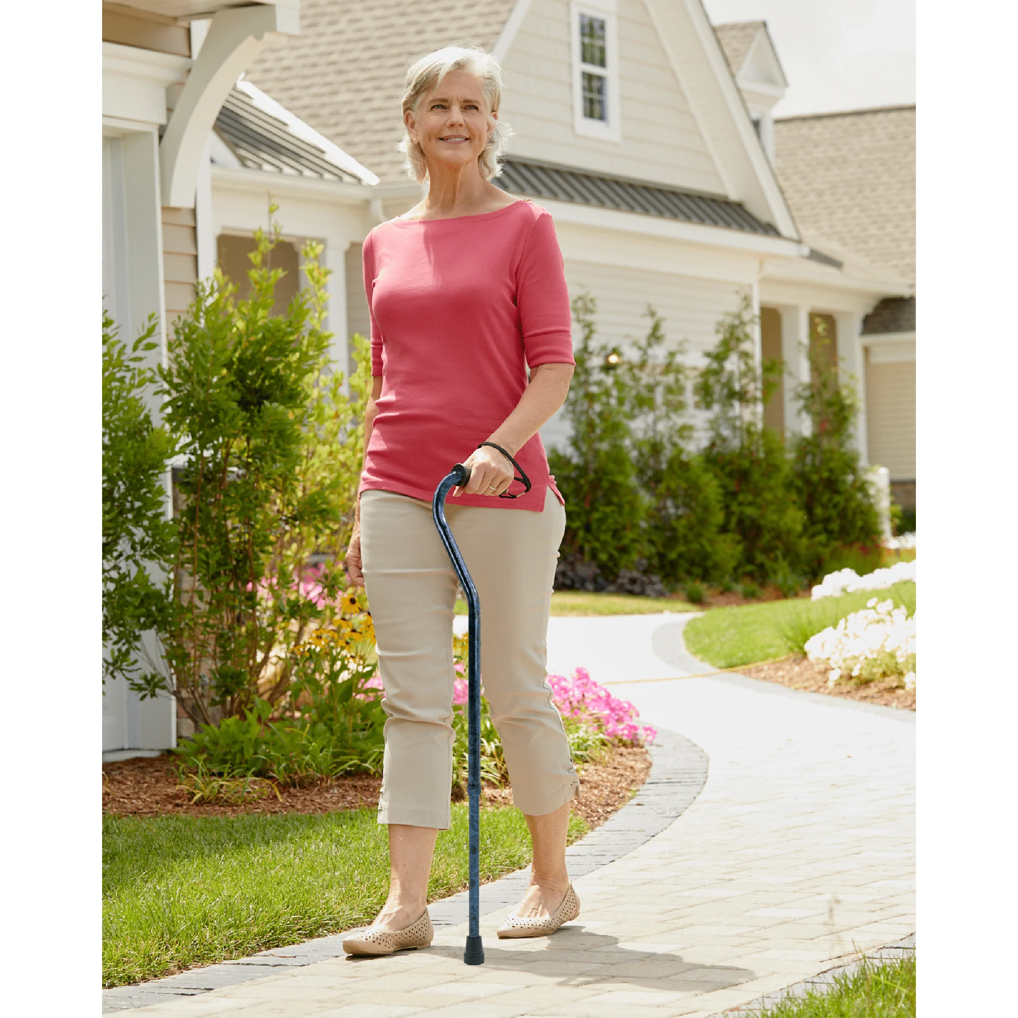 Carex Designer Offset Walking Cane - Image 3