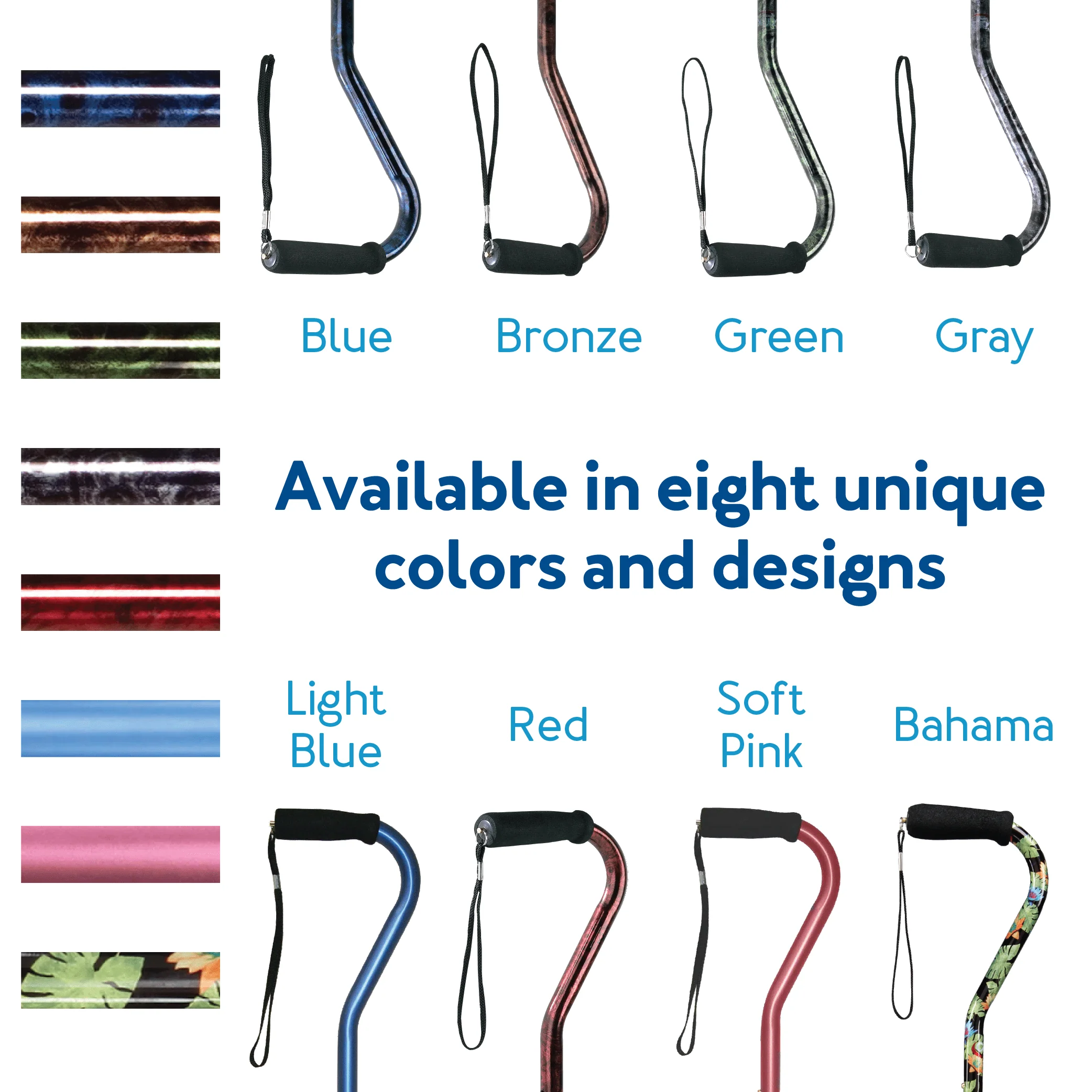 Carex Designer Offset Walking Cane - Image 5