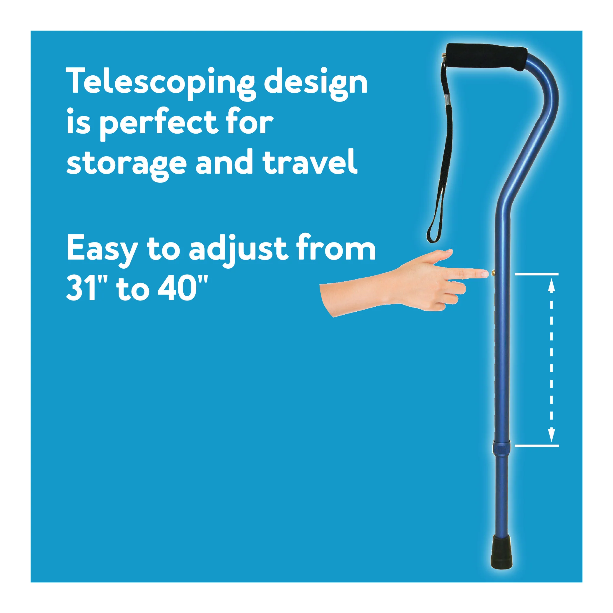 Carex Designer Offset Walking Cane - Image 9