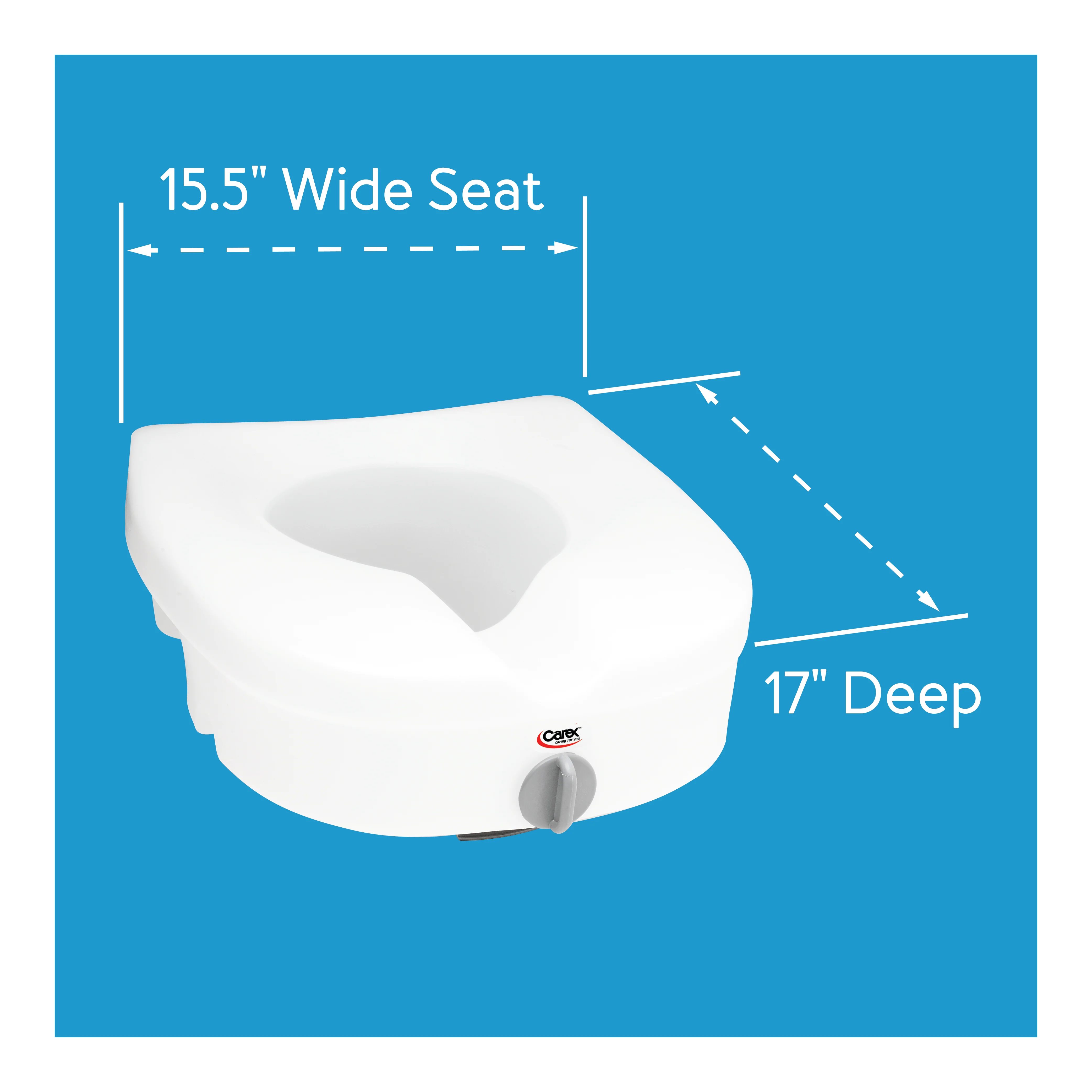 Carex E-Z Lock™ Locking Raised Toilet Seat - Image 9