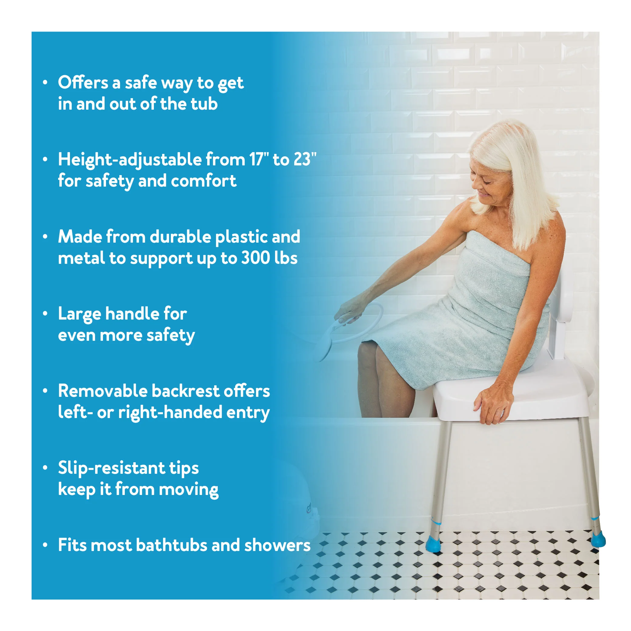 Carex Easy Transfer Bench - Image 2