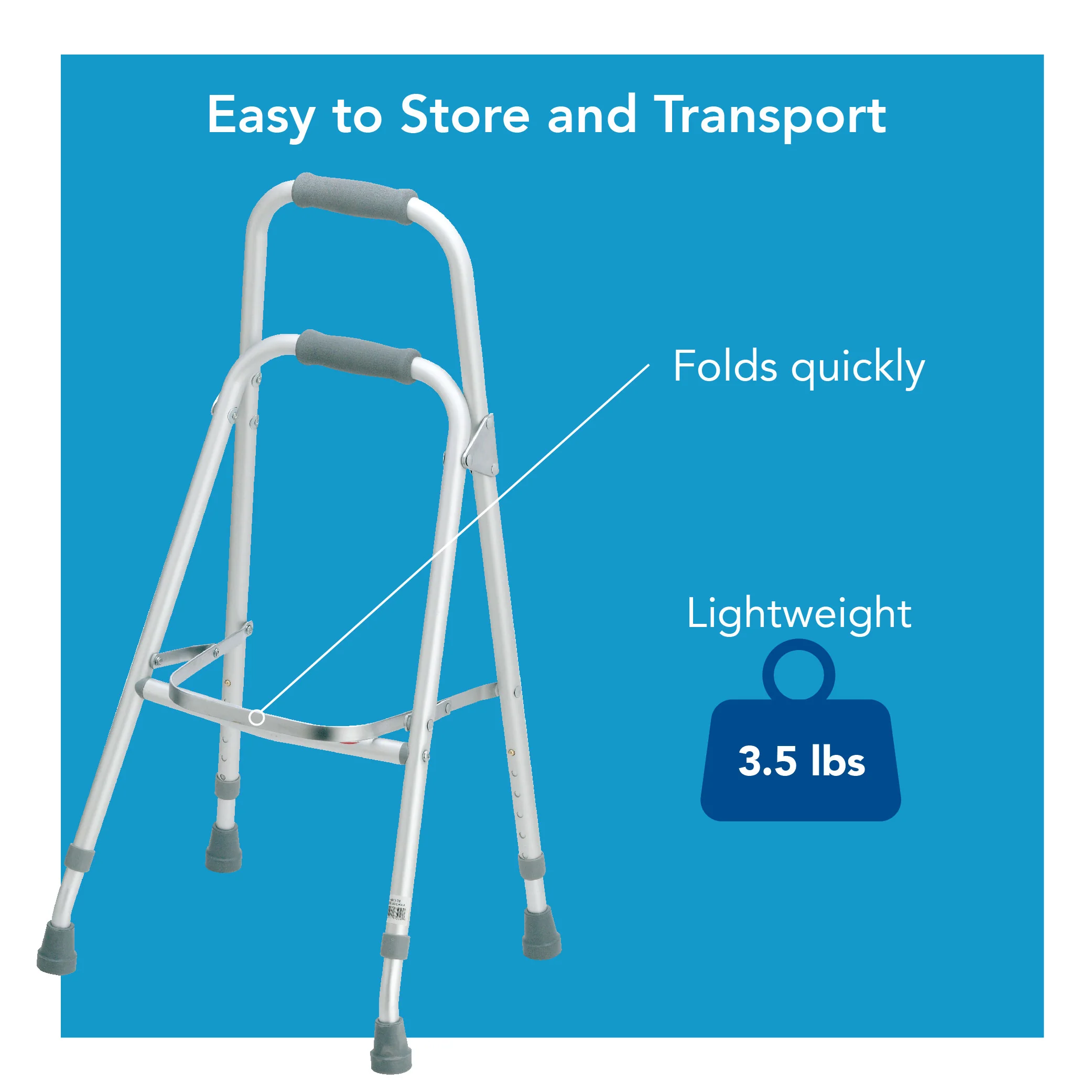 Carex Folding Hemi Walker - Image 5