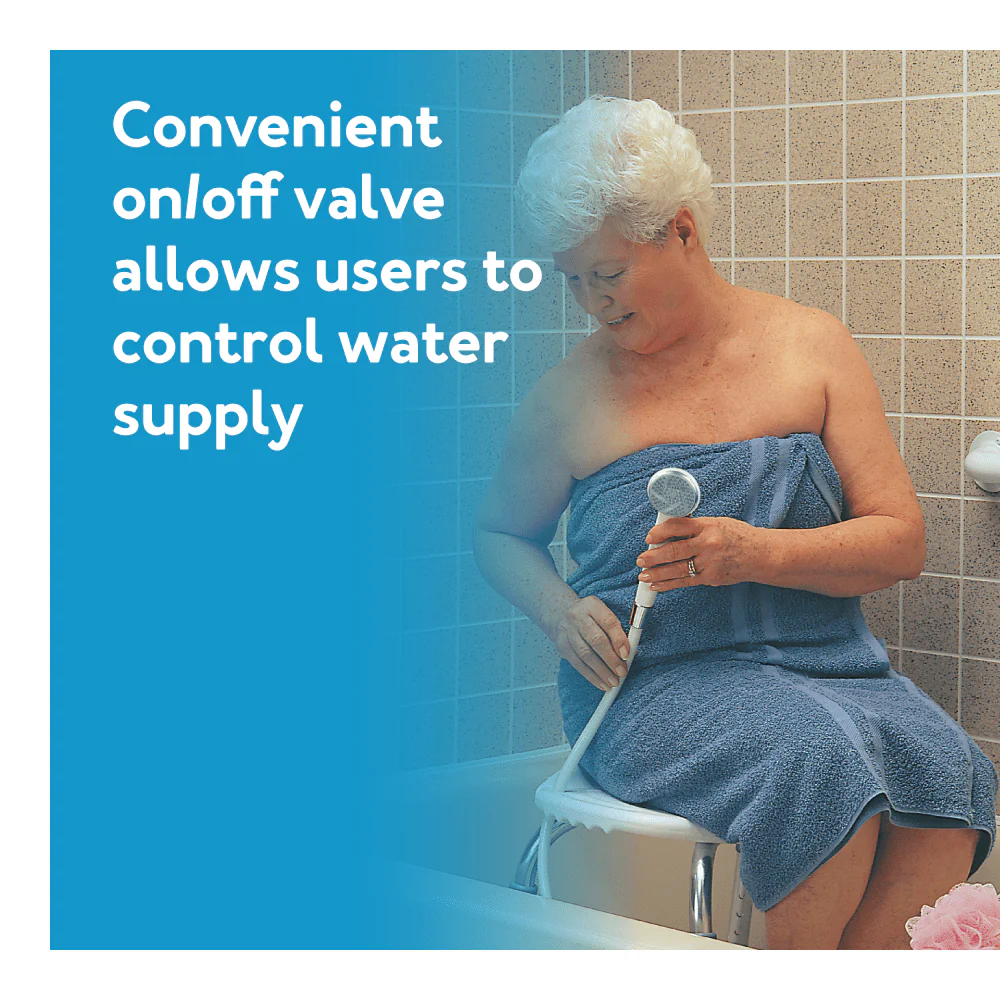 Carex Hand-Held Shower Spray With Diverter Valve - Image 8
