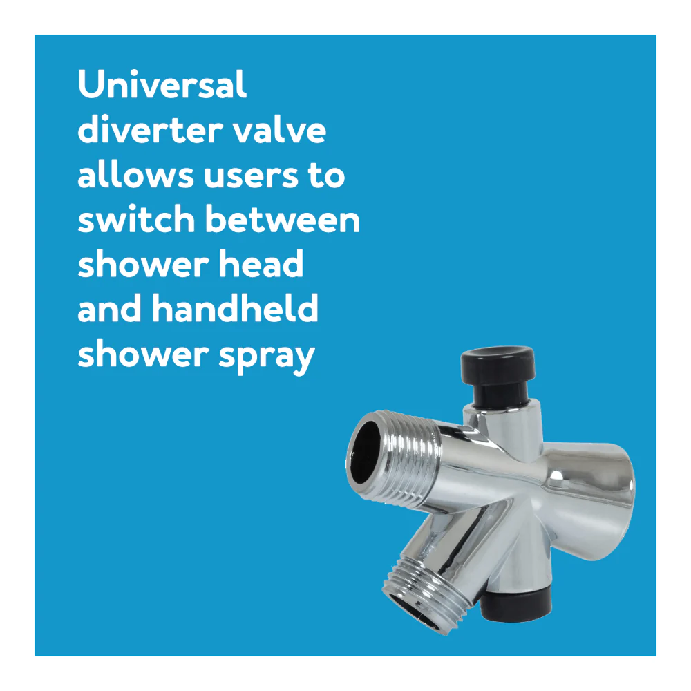 Carex Hand-Held Shower Spray With Diverter Valve - Image 9
