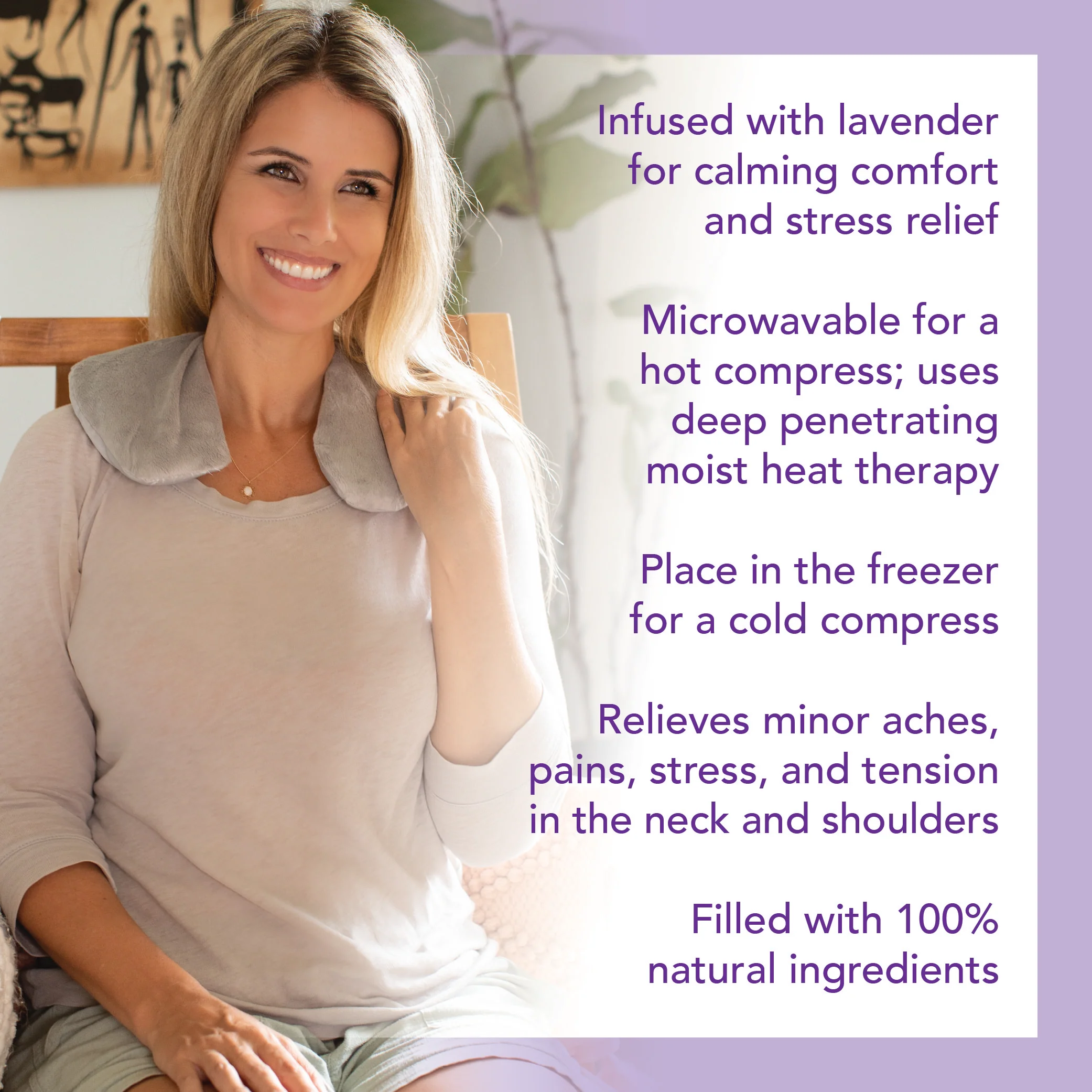Carex Lavender Neck Wrap Heat Wrap - Image 2