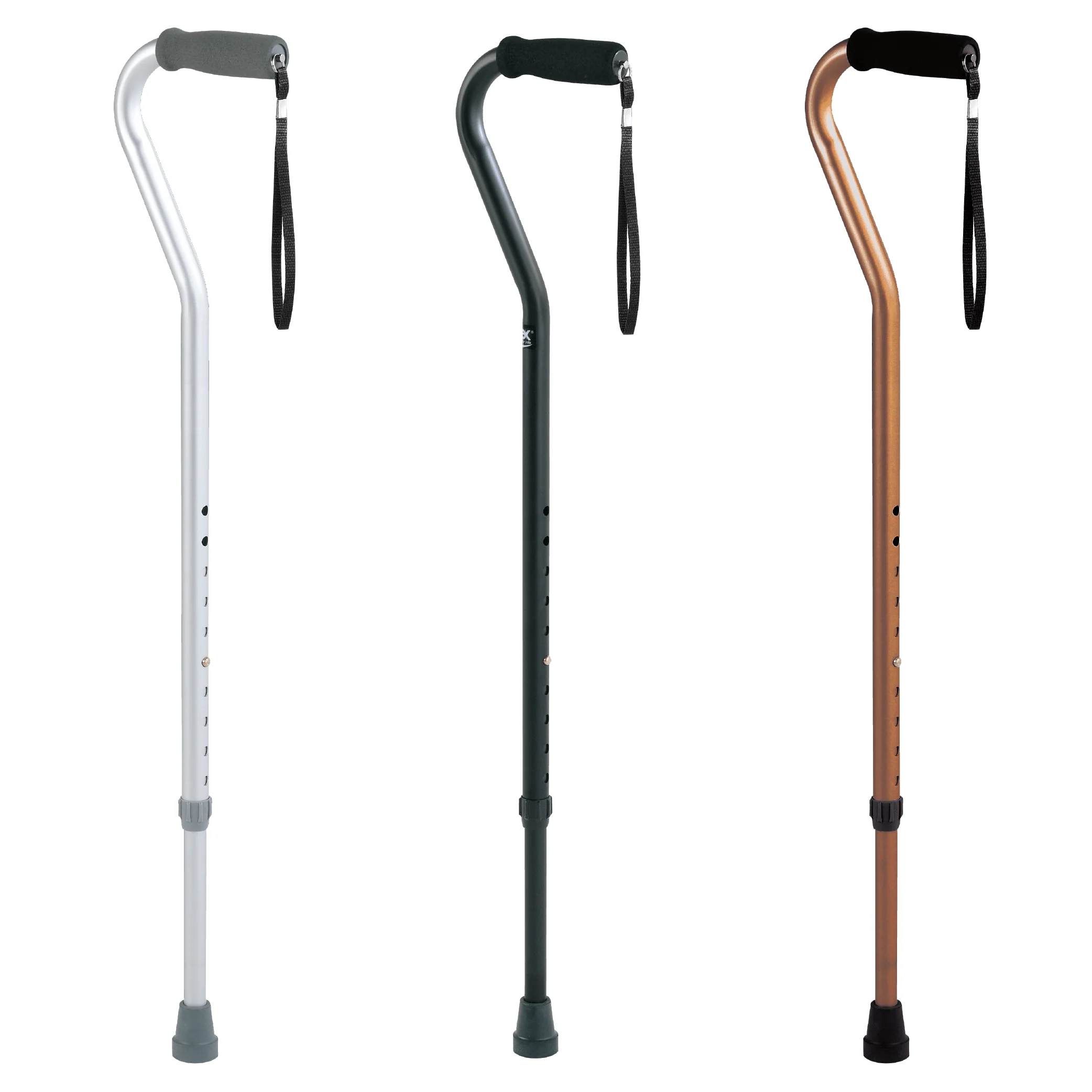 Carex Offset Aluminum Cane with Cushioned Grip and Wrist Strap - Image 10