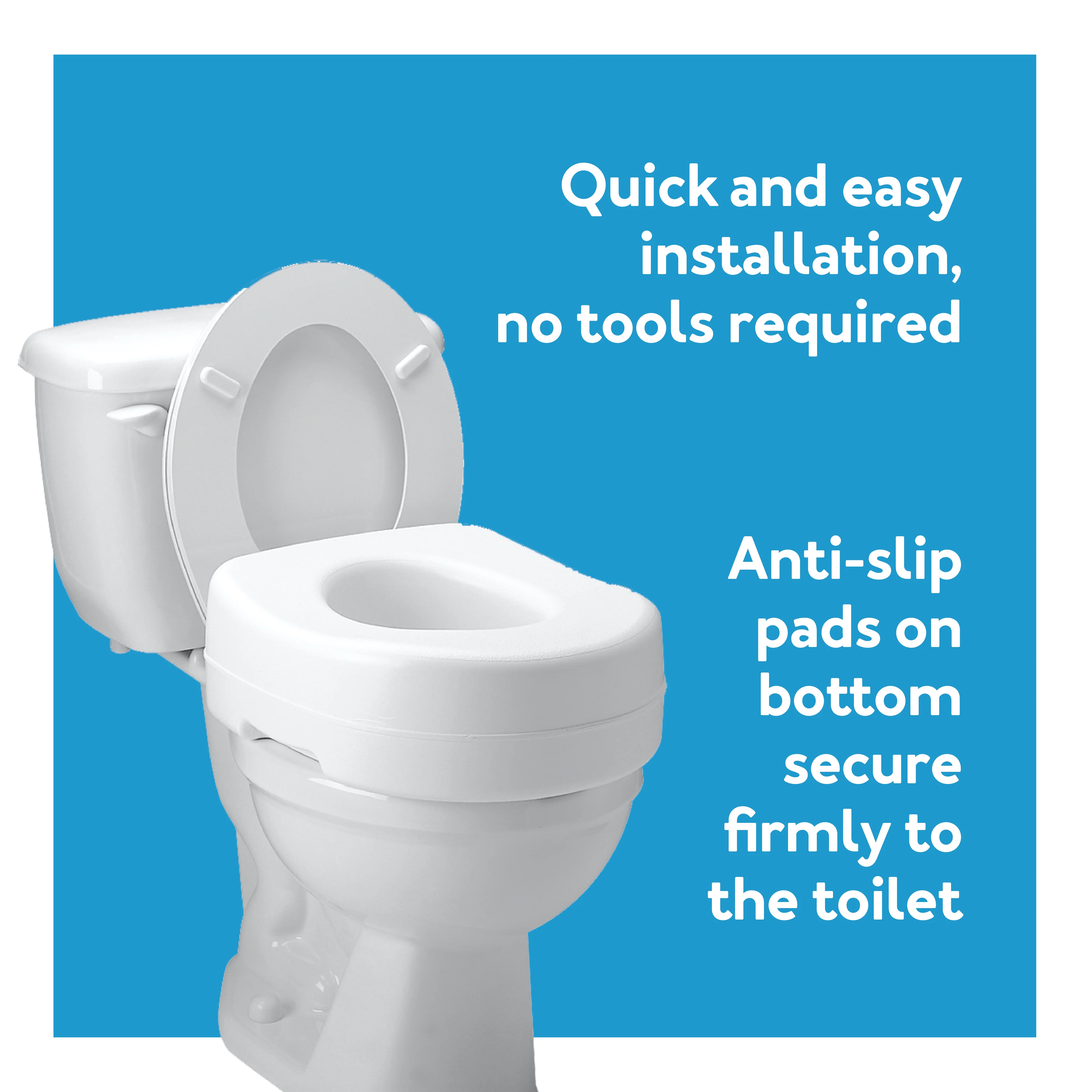 Carex Raised Toilet Seat with Rubber Pads - Image 10