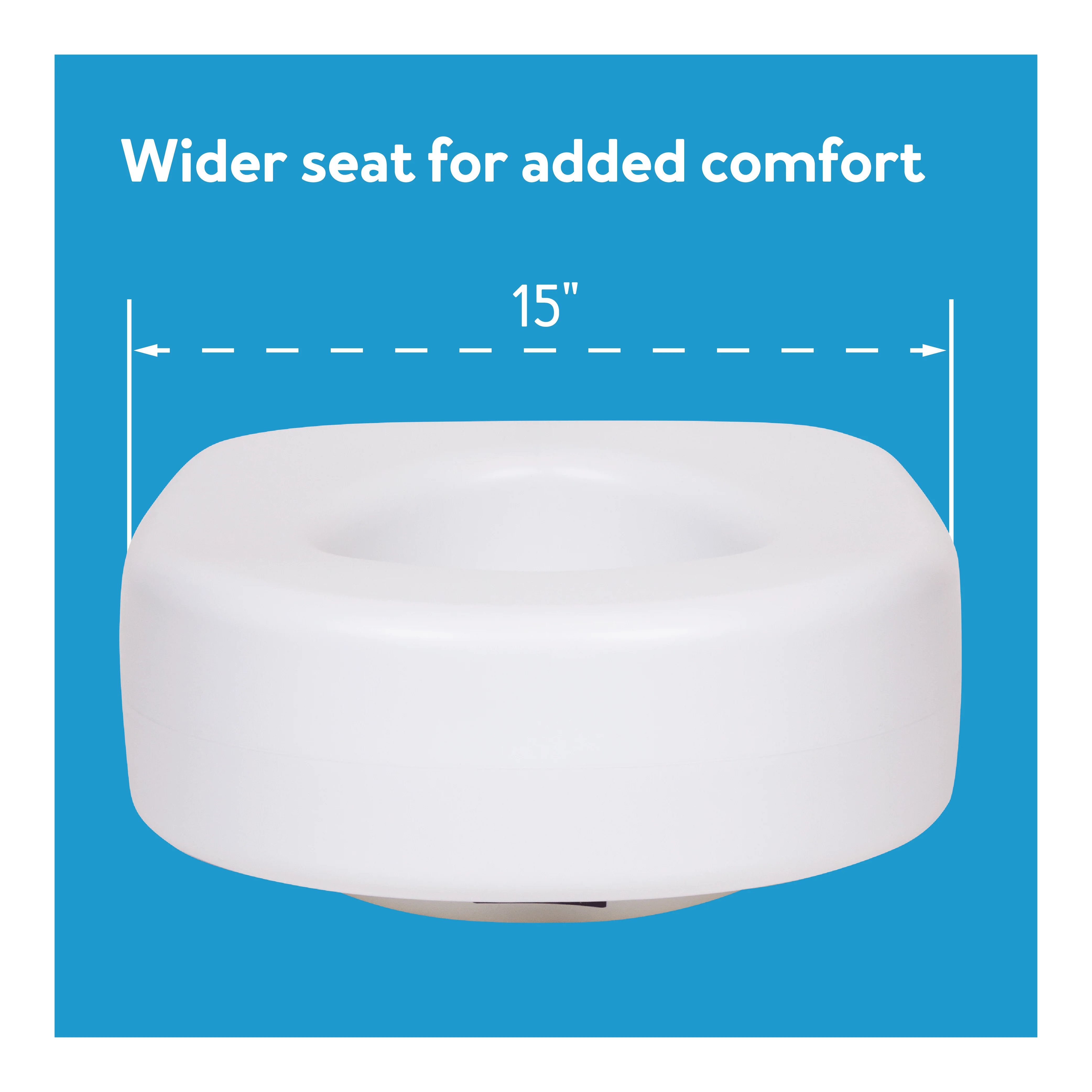 Carex Raised Toilet Seat with Rubber Pads - Image 4
