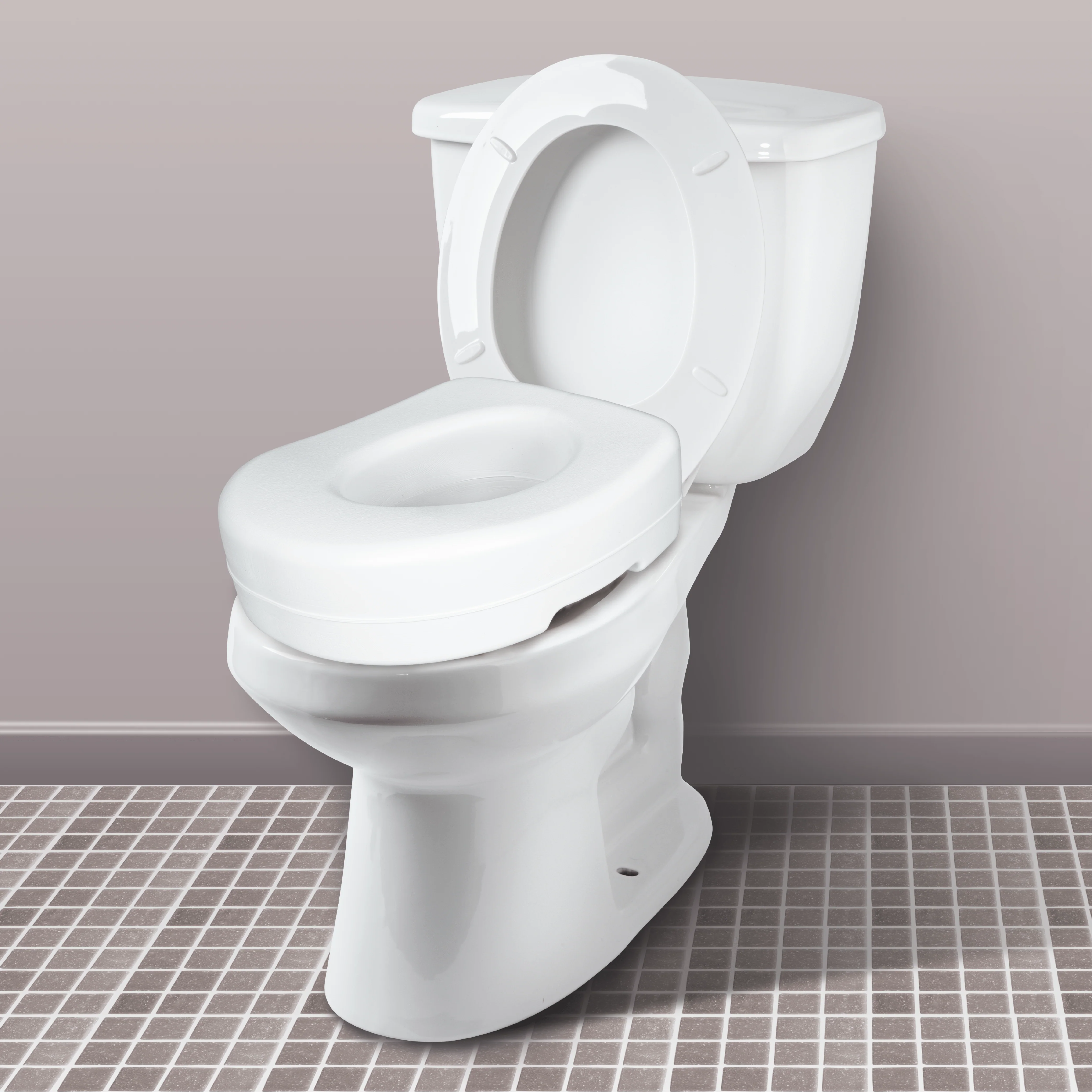 Carex Raised Toilet Seat with Rubber Pads - Image 6
