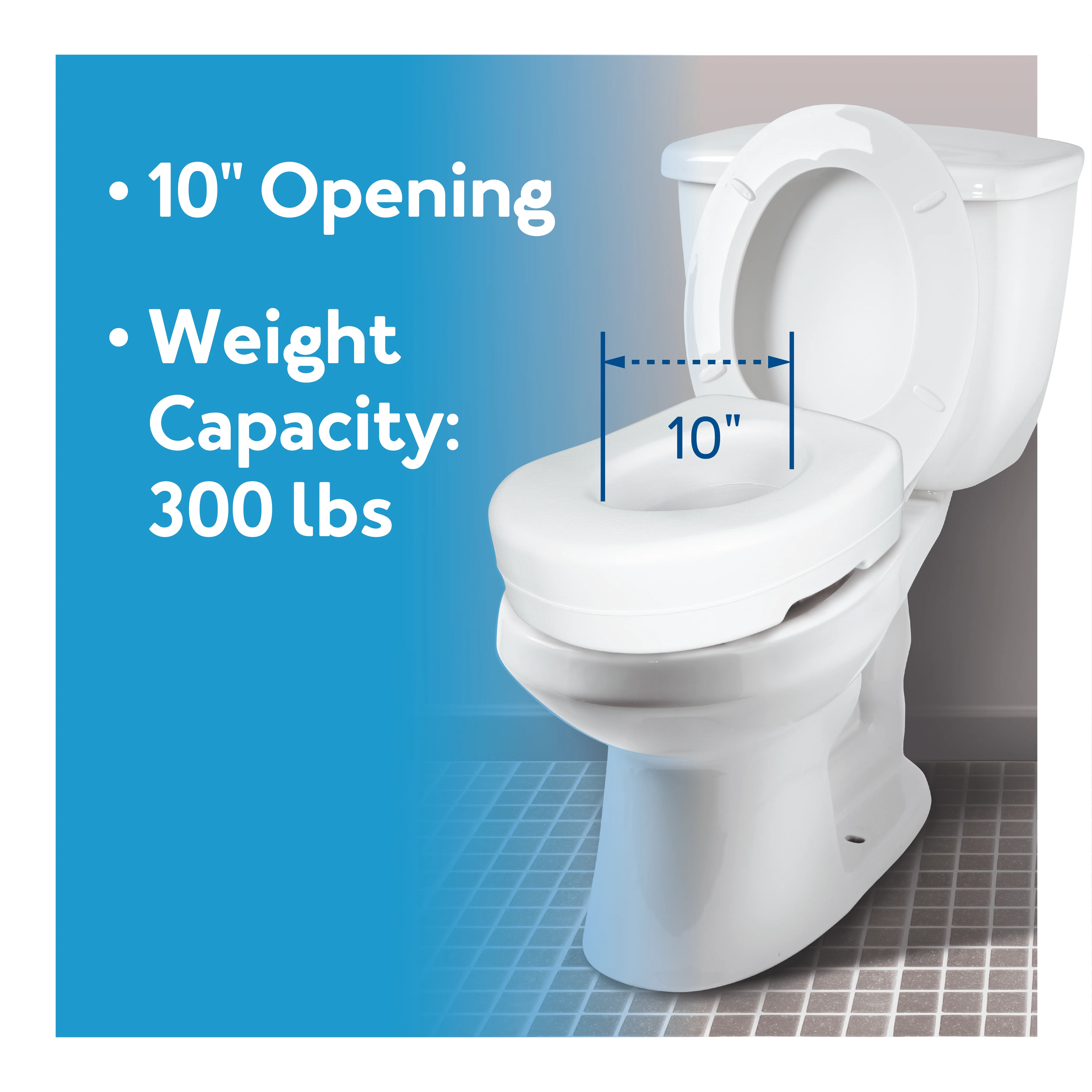 Carex Raised Toilet Seat with Rubber Pads - Image 9