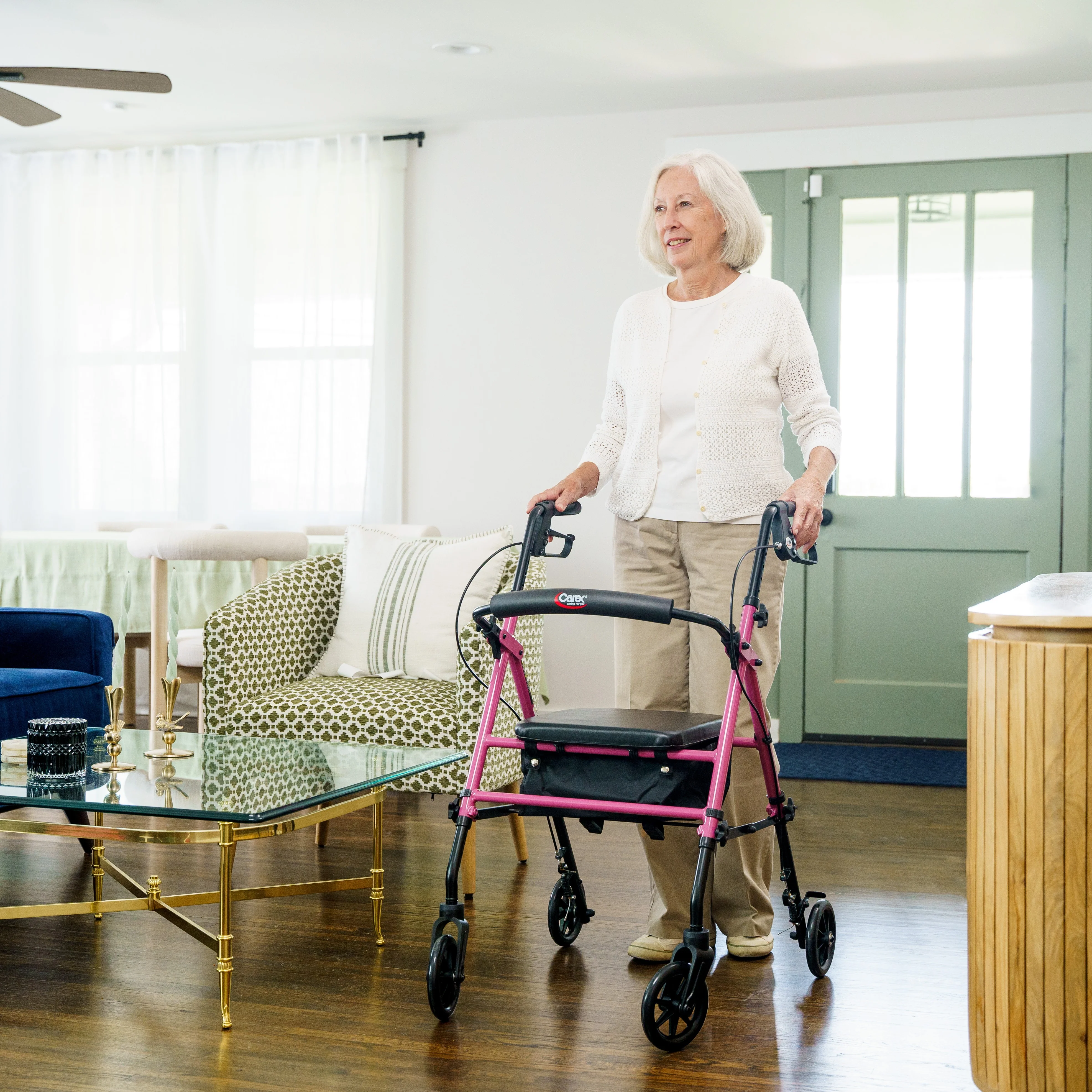Carex Step 'N Rest® Rolling Walker - Image 5