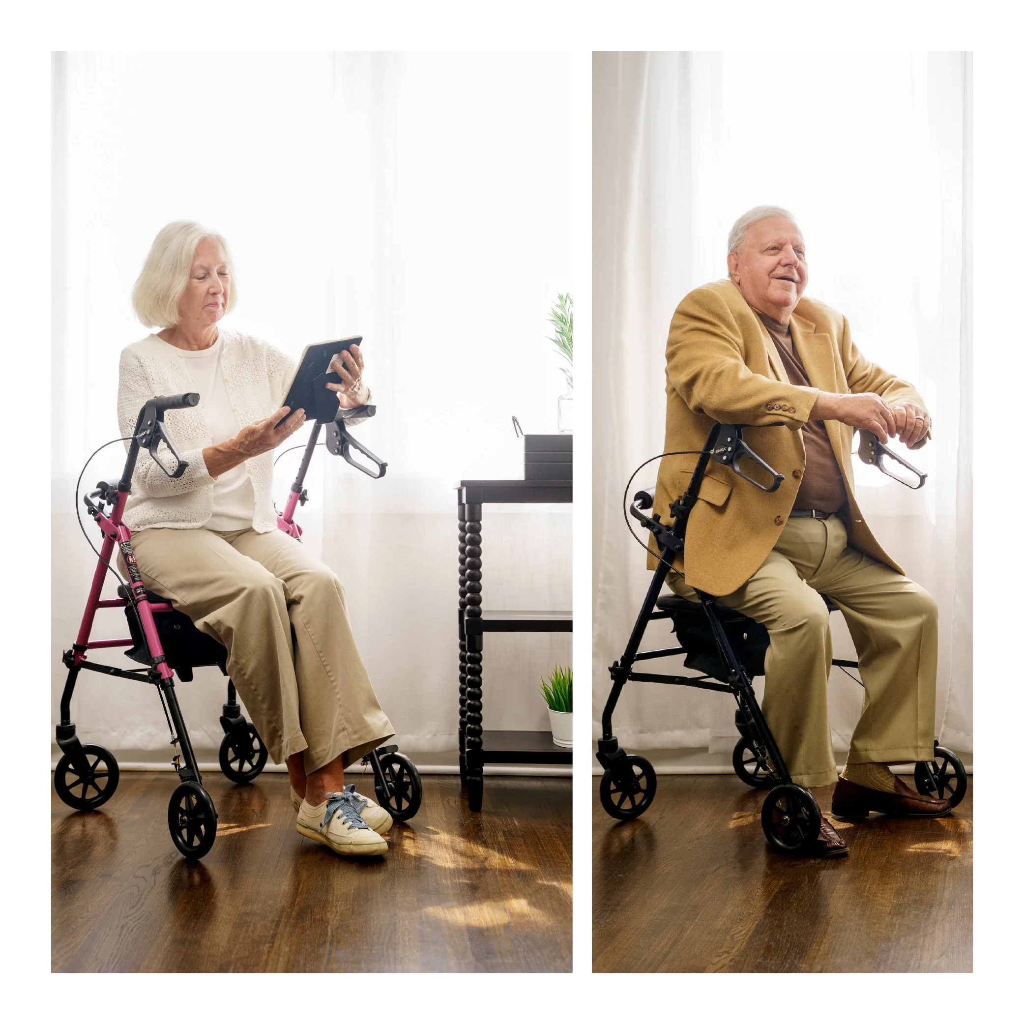 Carex Step 'N Rest® Rolling Walker - Image 8
