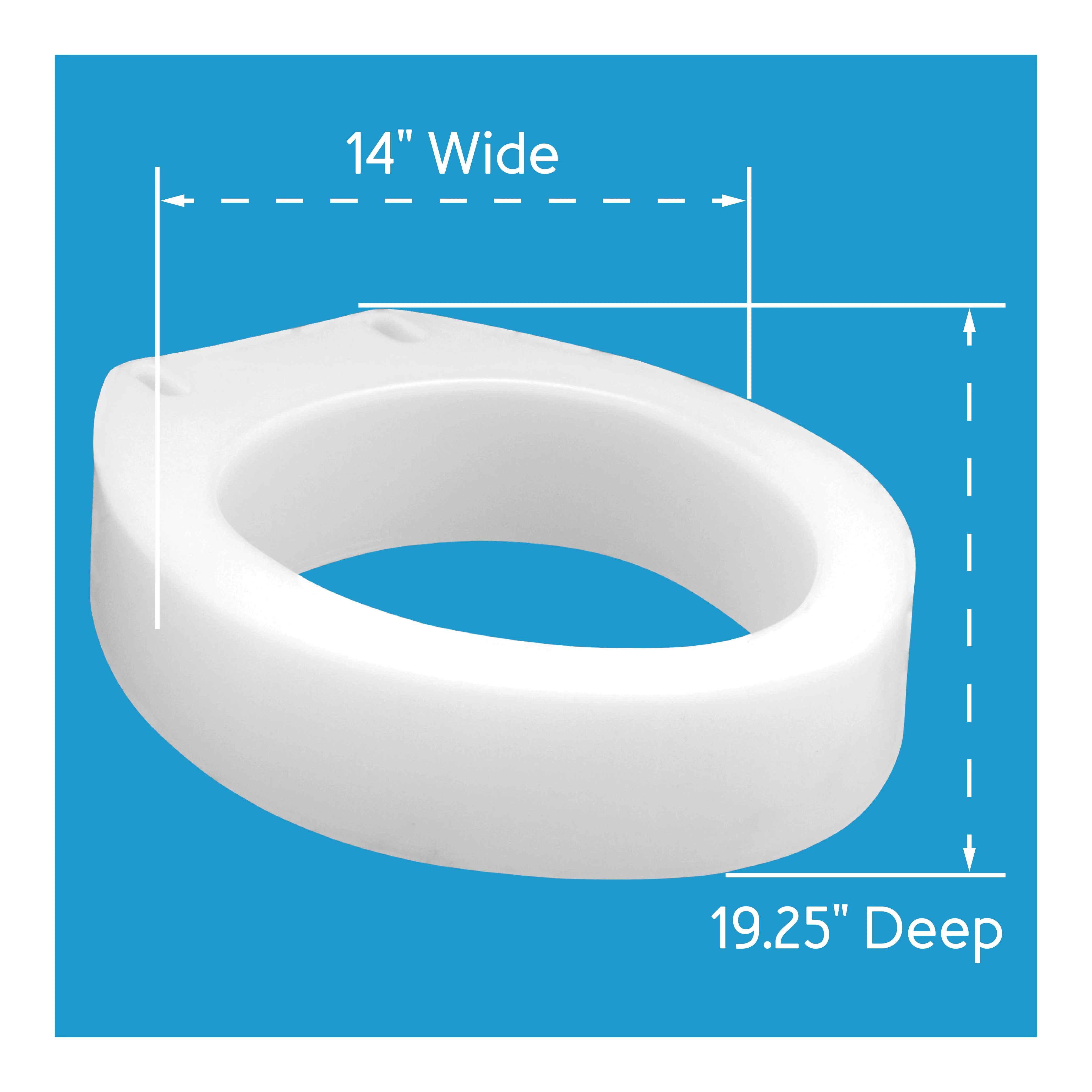 Carex Toilet Seat Elevator - For Elongated Toilet Seats - Image 8