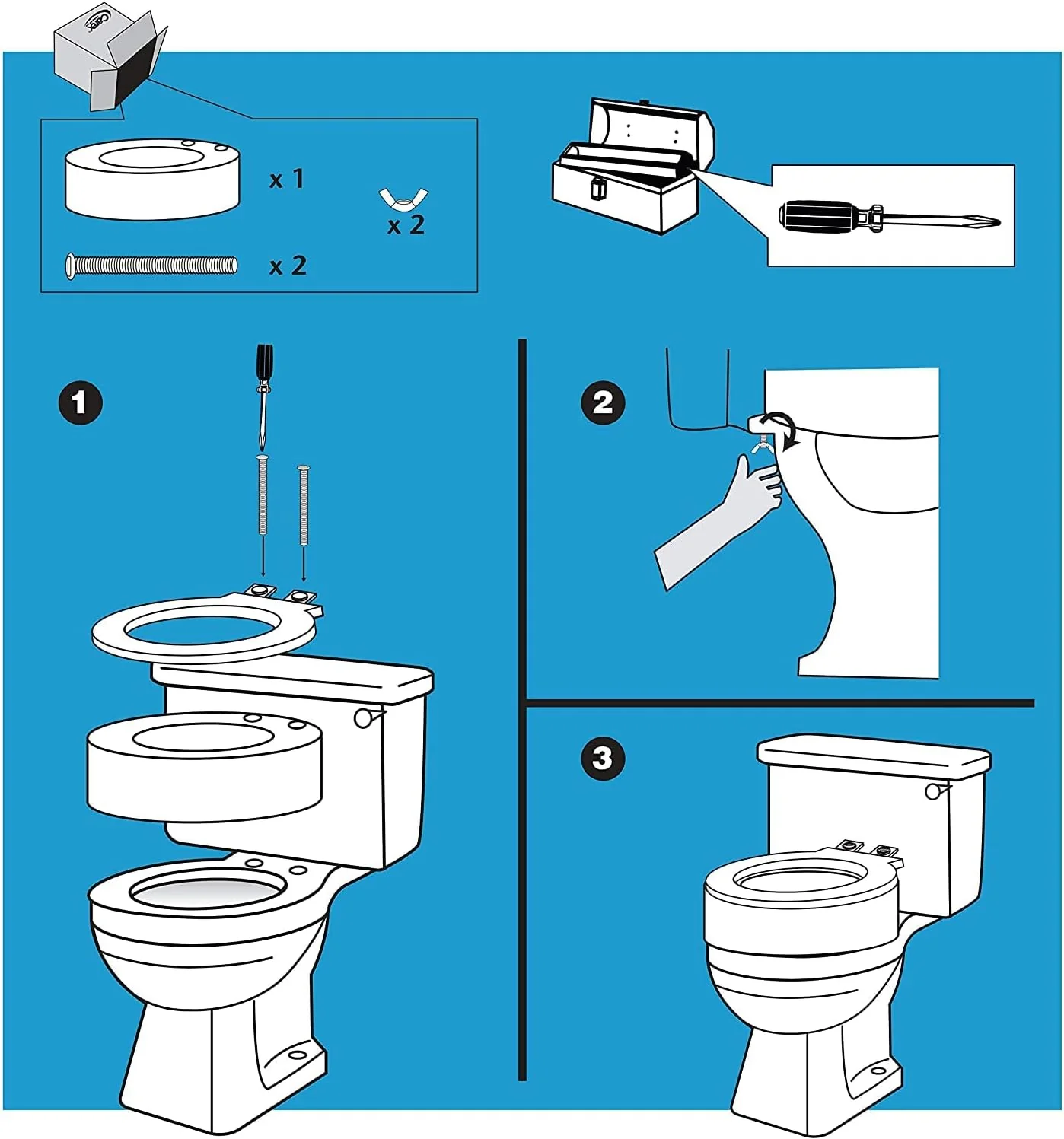 Carex Toilet Seat Elevator - For Standard Sized Seats - Image 11