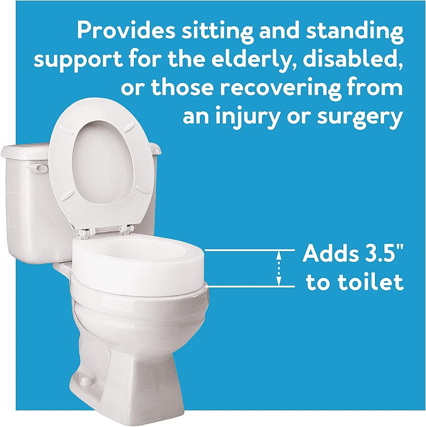 Carex Toilet Seat Elevator - For Standard Sized Seats - Image 4