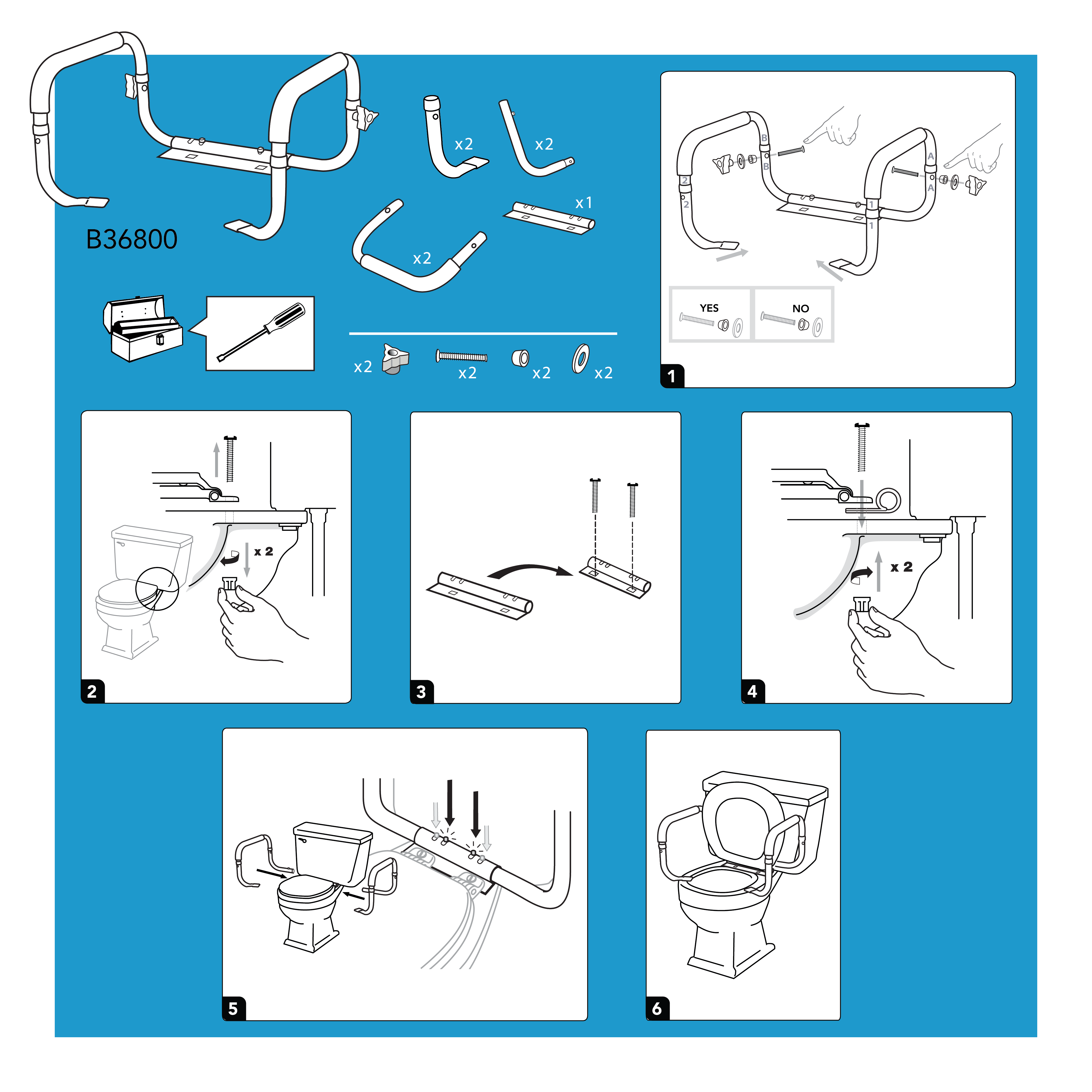 Carex Toilet Support Rail - Image 8