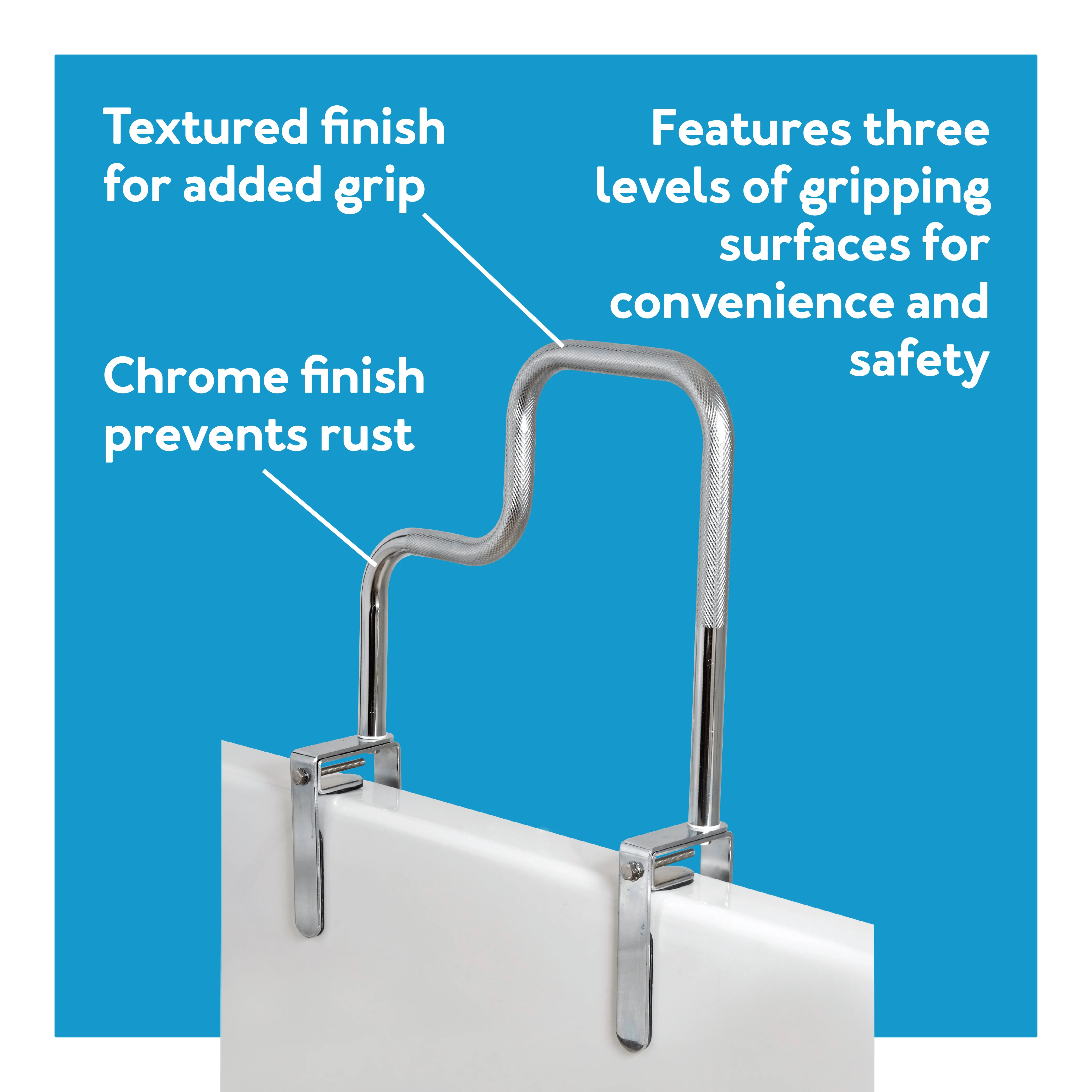 Carex Tri-Grip Bathtub Rail - Image 2