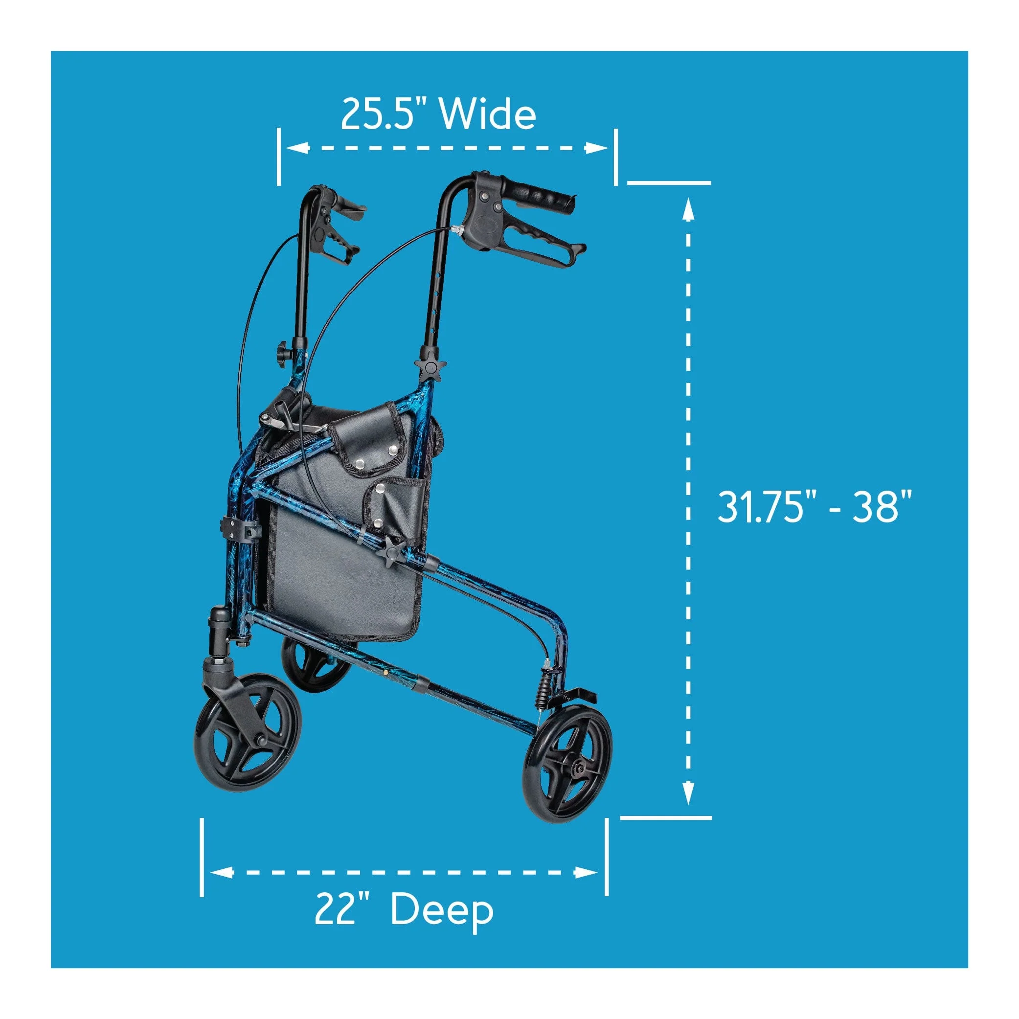 Carex Trio Rolling Walker - Image 22