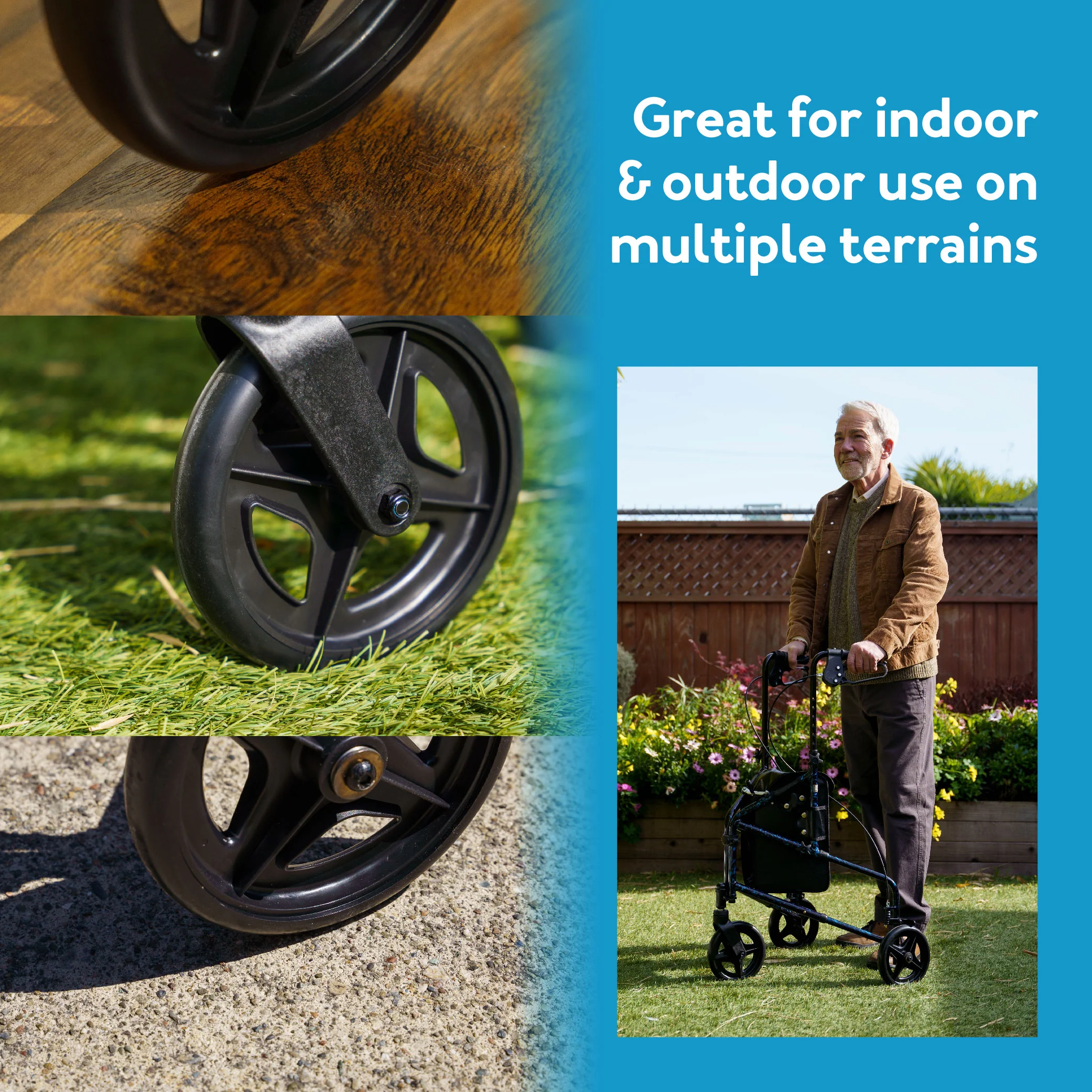 Carex Trio Rolling Walker - Image 4