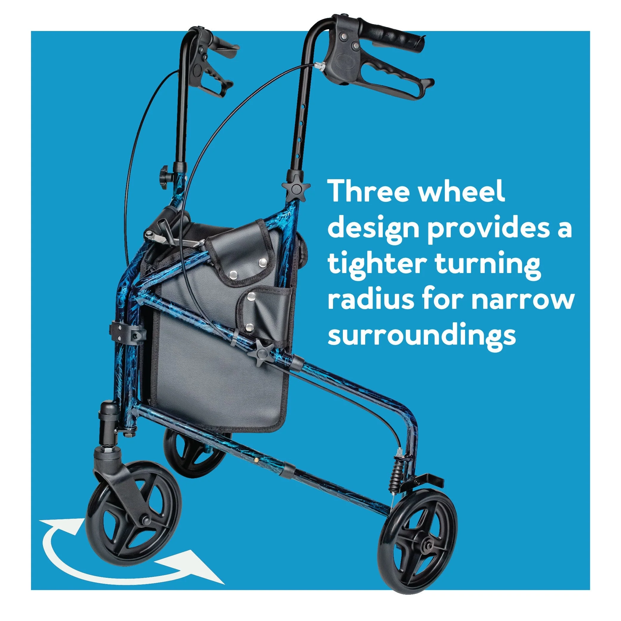 Carex Trio Rolling Walker - Image 7