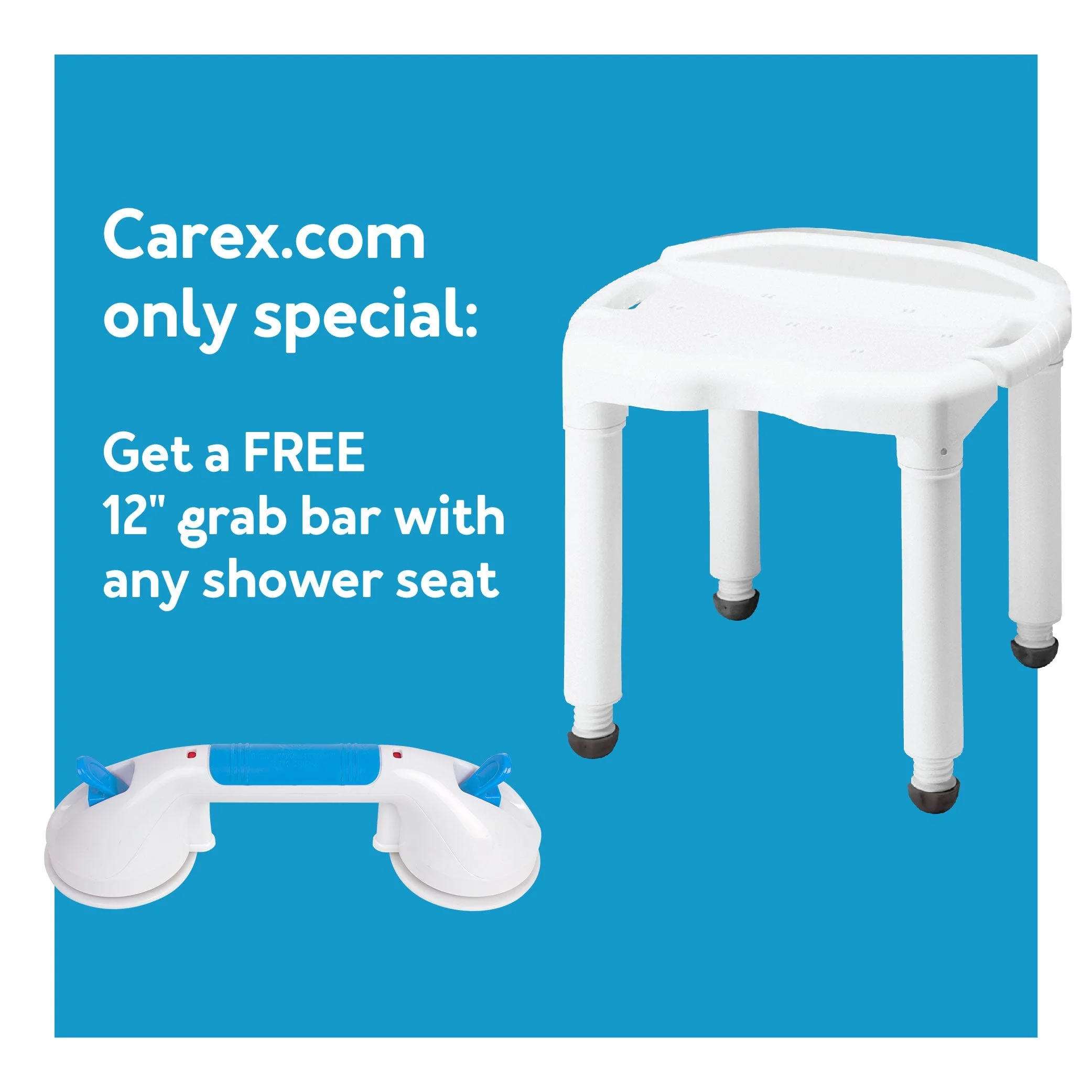 Carex Universal Bath Seat without Back - Image 13