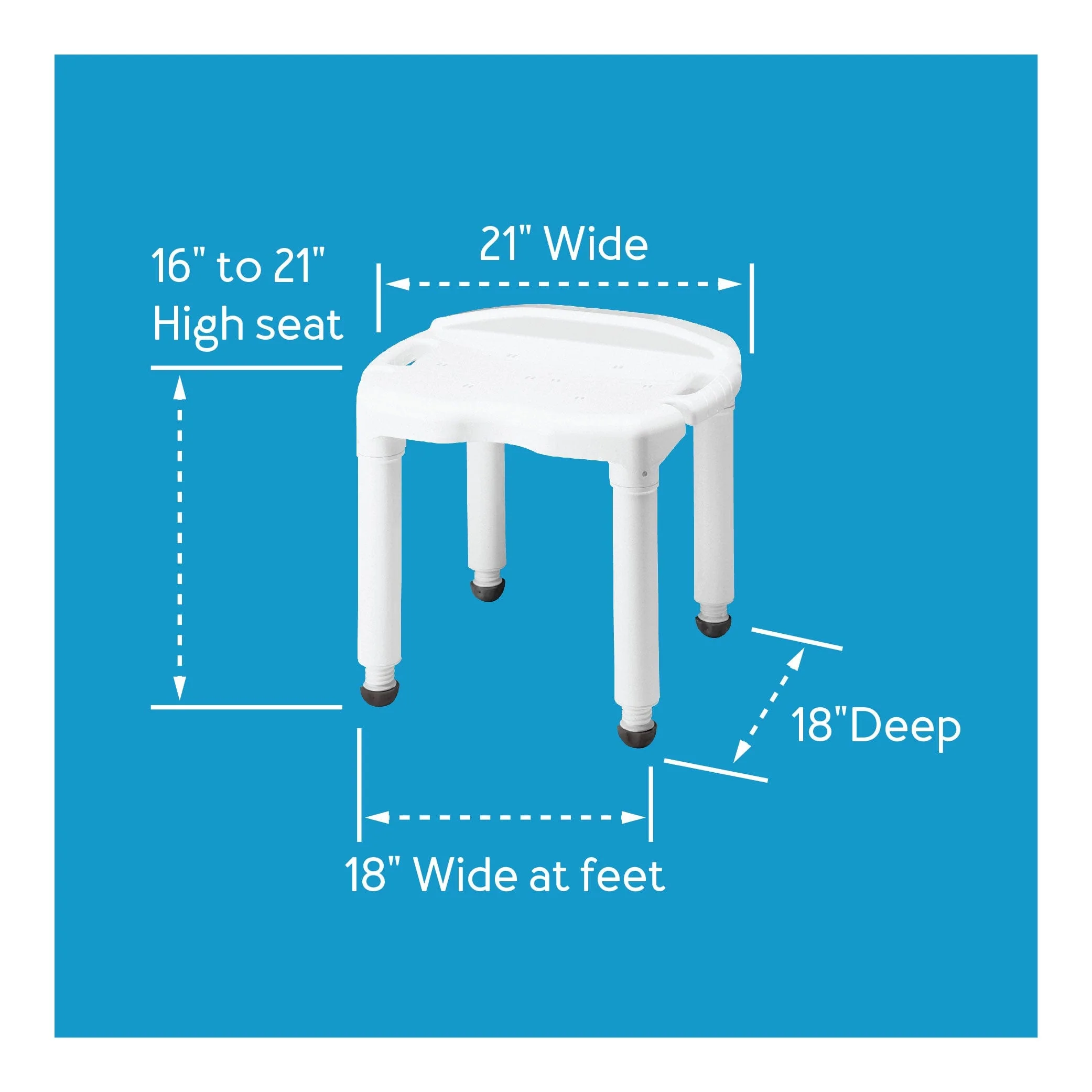 Carex Universal Bath Seat without Back - Image 16