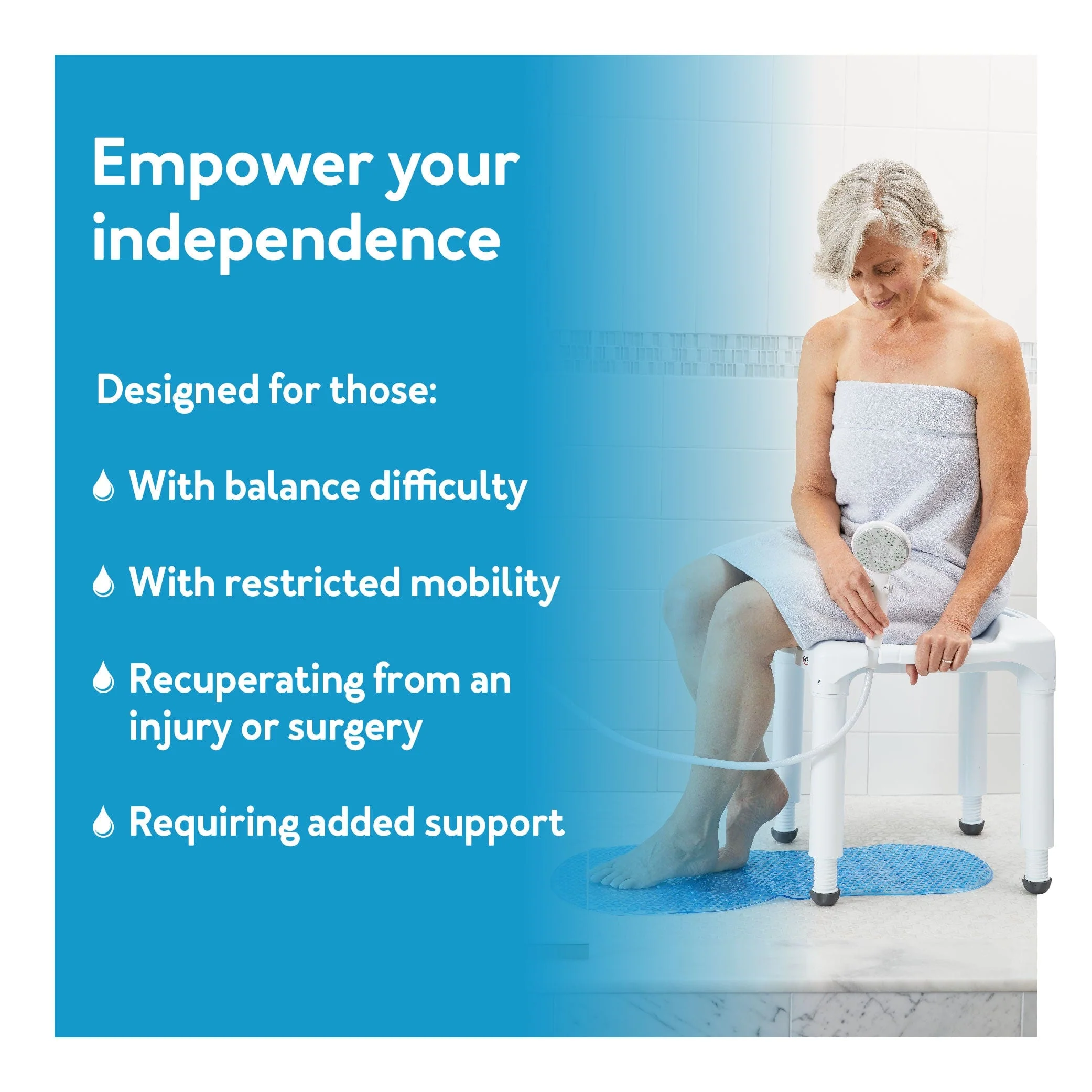 Carex Universal Bath Seat without Back - Image 4