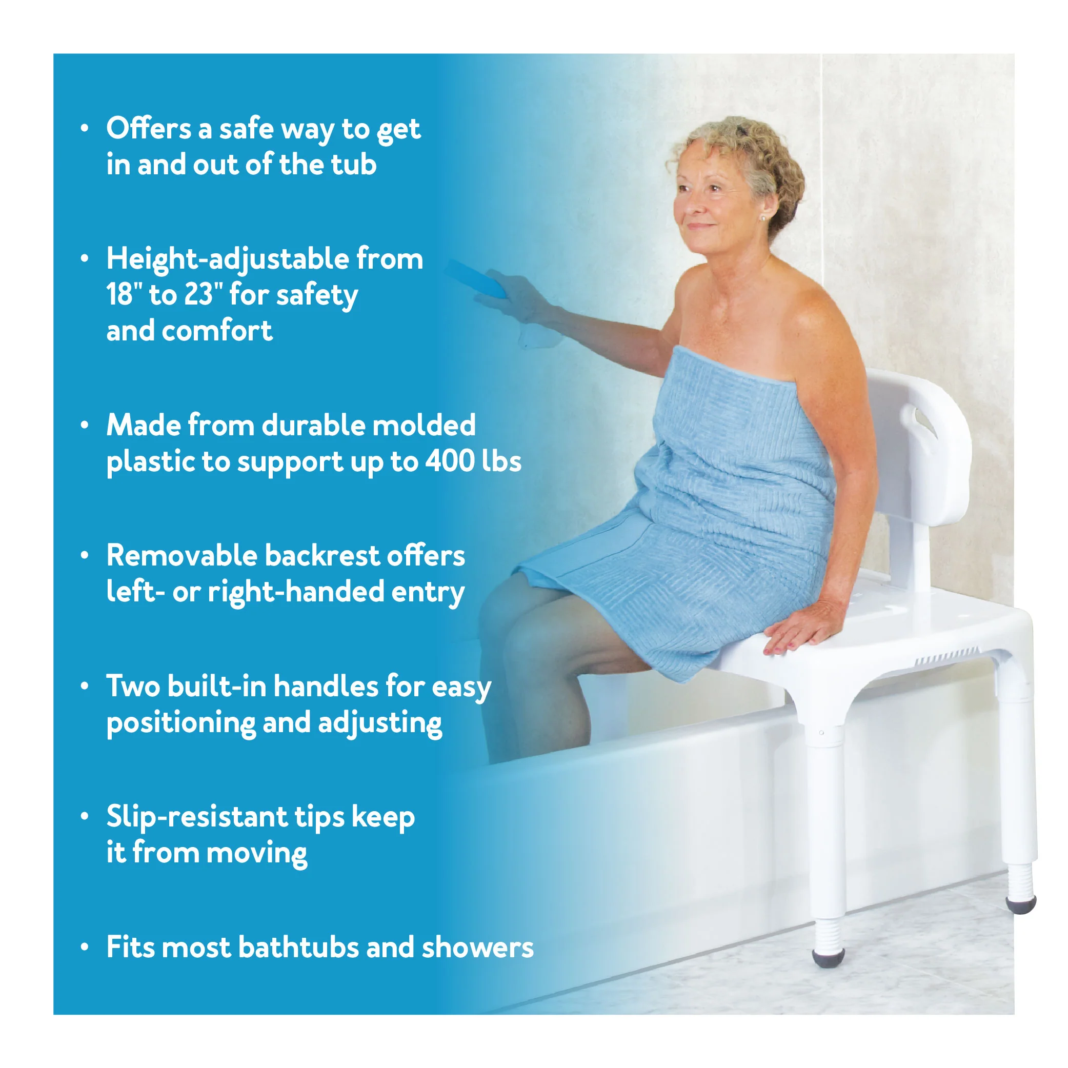 Carex Universal Transfer Bench - Image 2