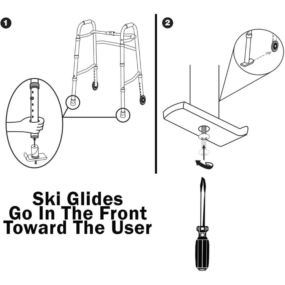 Carex Walker Ski Glides - Image 4